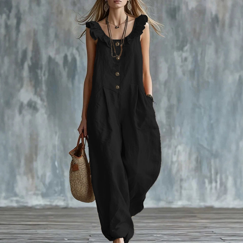 Sleeveless Button Jumpsuit - Good Life Goods