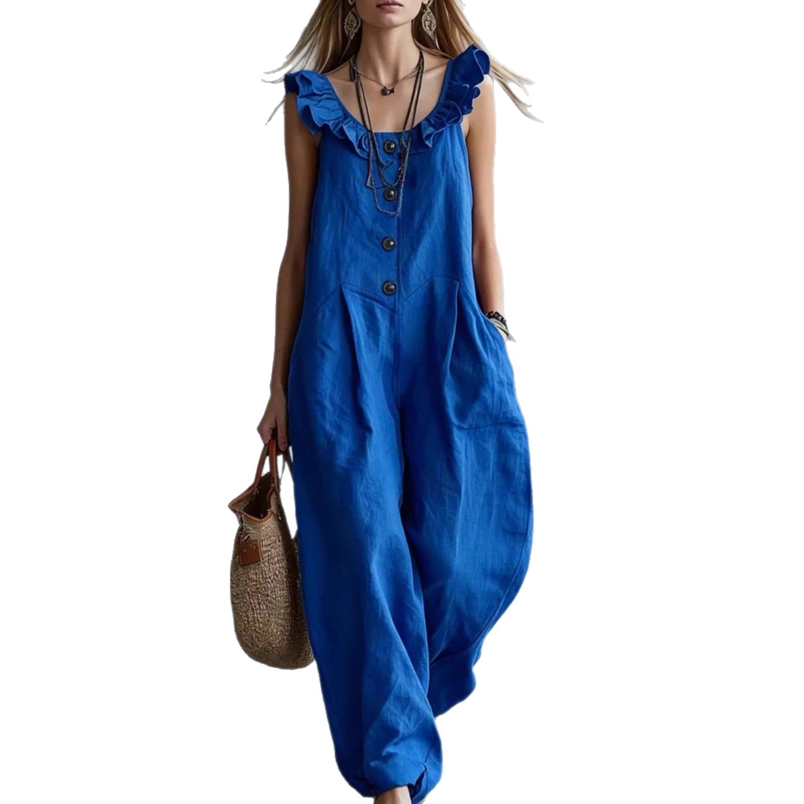 Sleeveless Button Jumpsuit - Good Life Goods