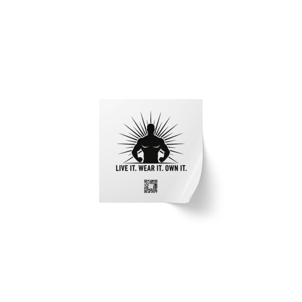 Square Sticker Rolls — “Live It. Wear It. Own It.” Logo Labels for Apparel Brands - Good Life Goods