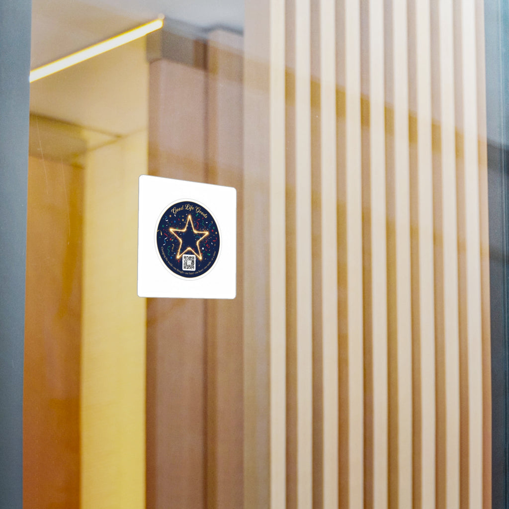Star Neon Kiss-Cut Vinyl Sticker — "Good Life Goods" Round Decal - Good Life Goods