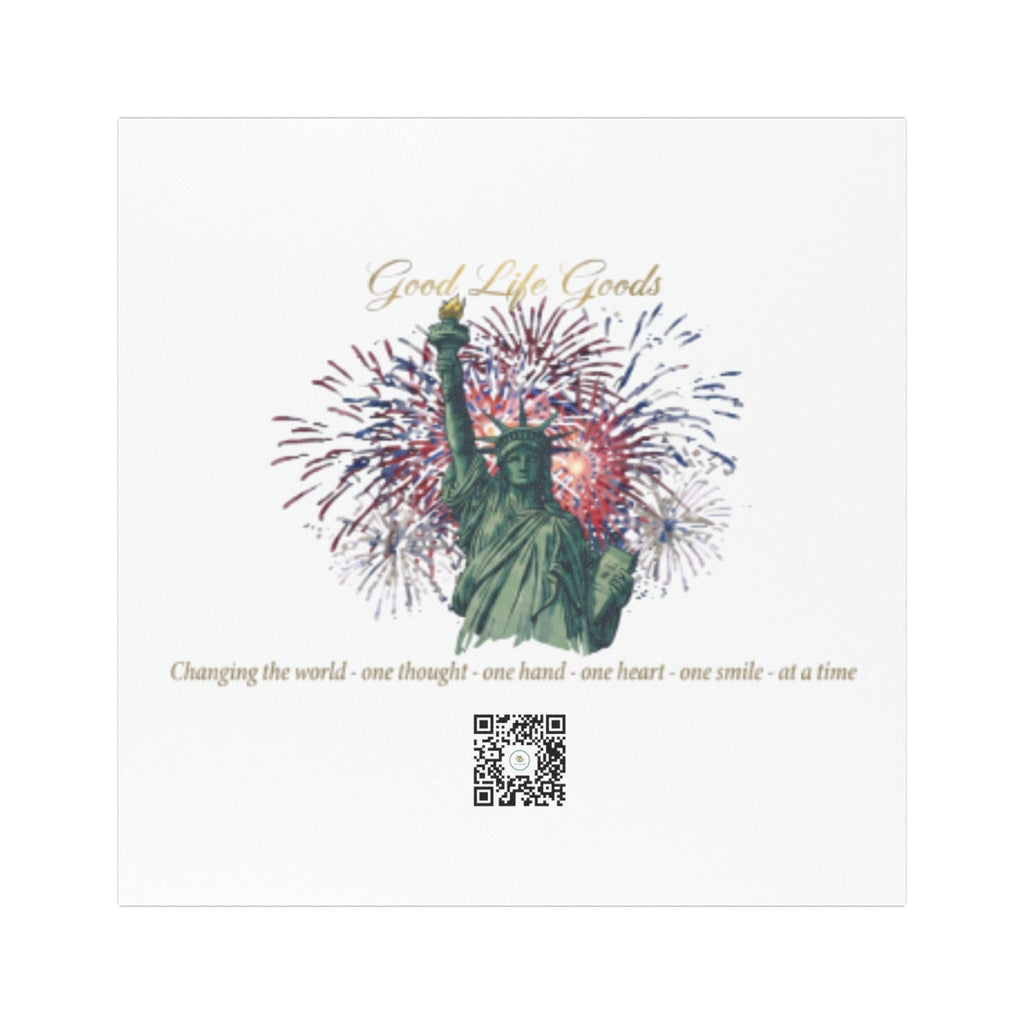 Statue of Liberty Fireworks Car Magnet – Patriotic USA Travel Decal - Good Life Goods
