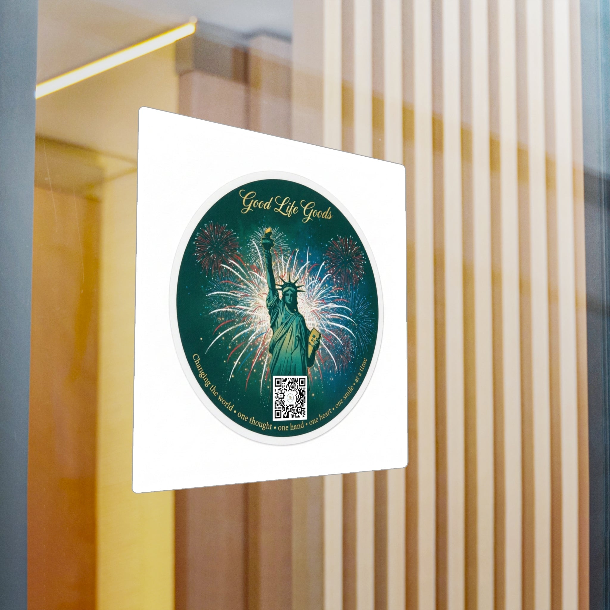 Statue of Liberty Fireworks Kiss-Cut Vinyl Sticker - Good Life Goods