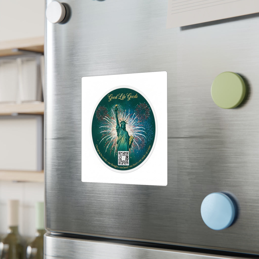 Statue of Liberty Fireworks Kiss-Cut Vinyl Sticker - Good Life Goods
