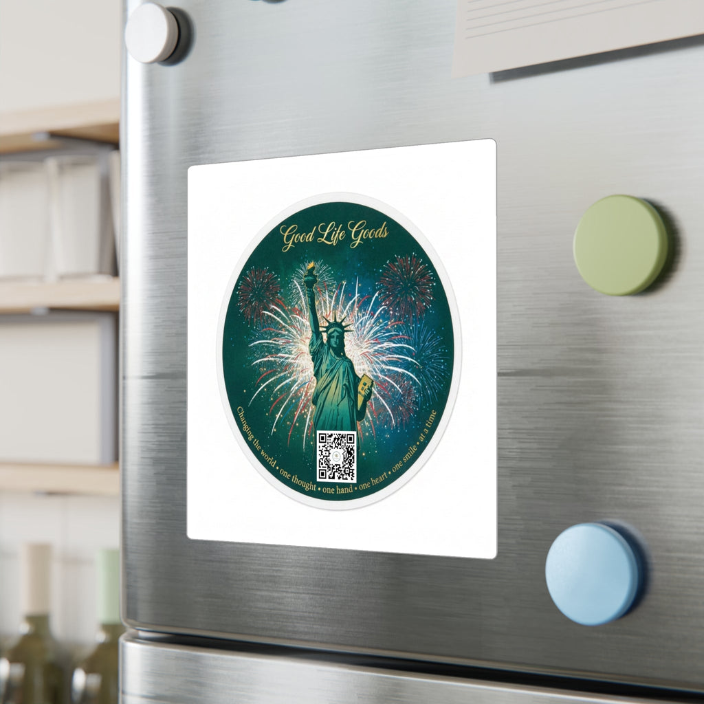 Statue of Liberty Fireworks Kiss-Cut Vinyl Sticker - Good Life Goods