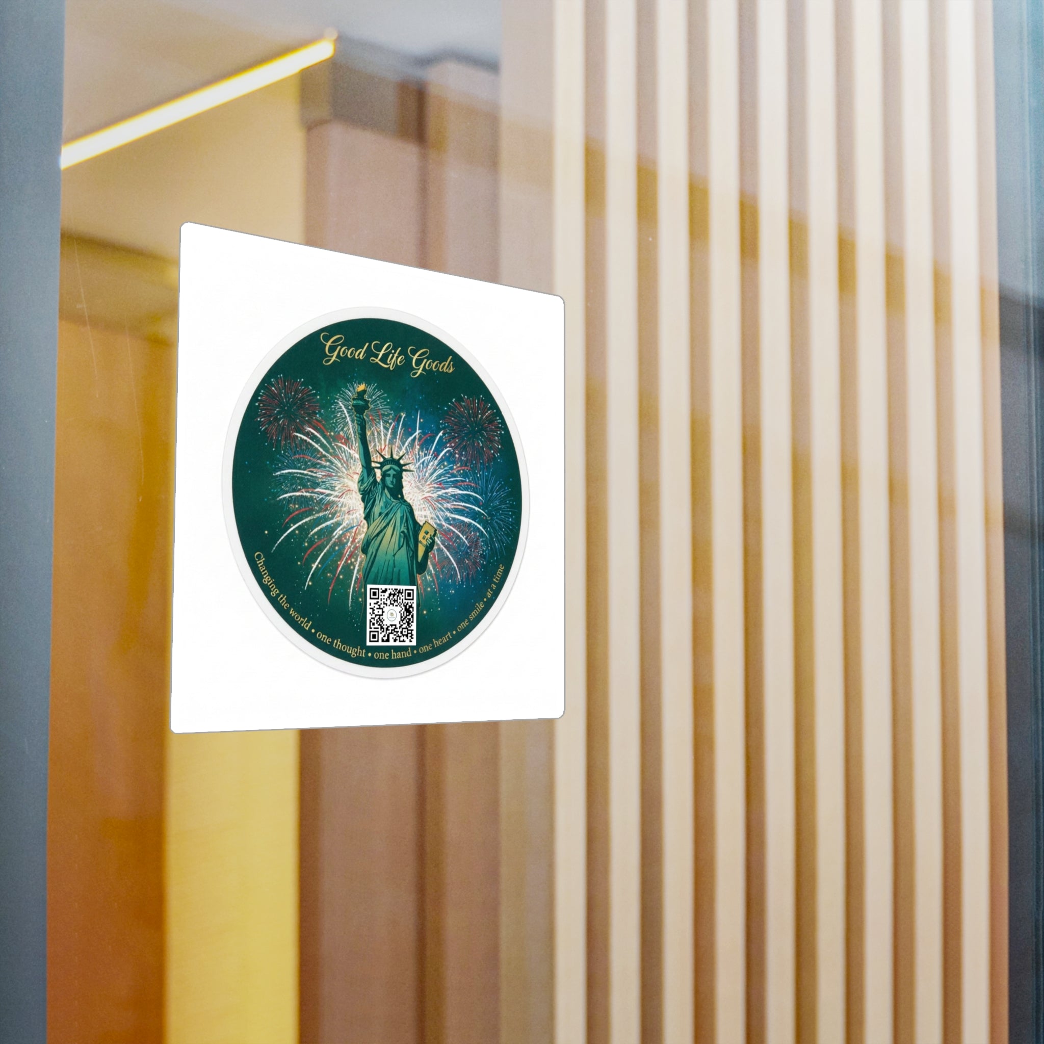 Statue of Liberty Fireworks Kiss-Cut Vinyl Sticker - Good Life Goods