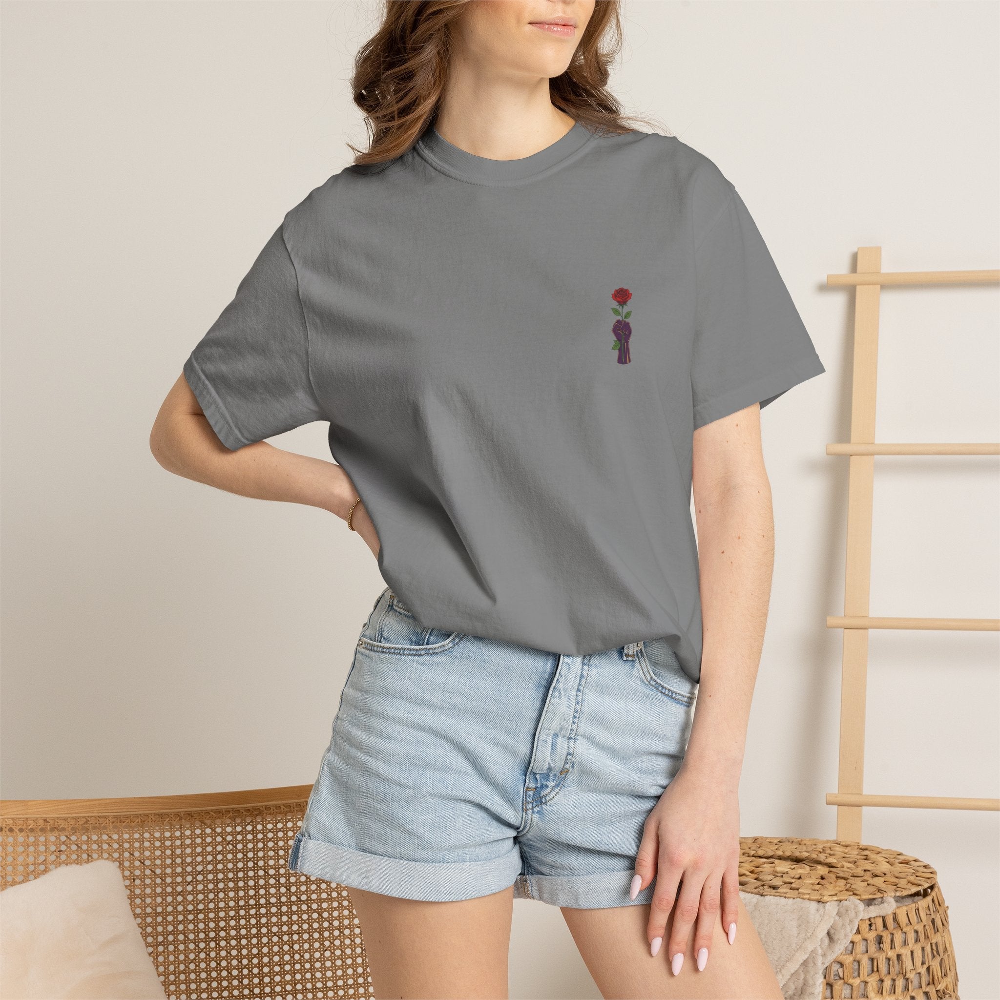 Stronger Than the Storm — Rose Fist Graphic T-Shirt | Good Life Goods - Good Life Goods