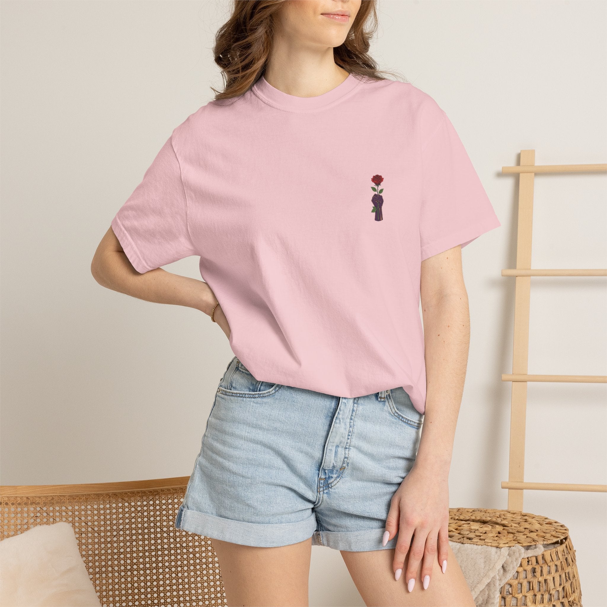 Stronger Than the Storm — Rose Fist Graphic T-Shirt | Good Life Goods - Good Life Goods