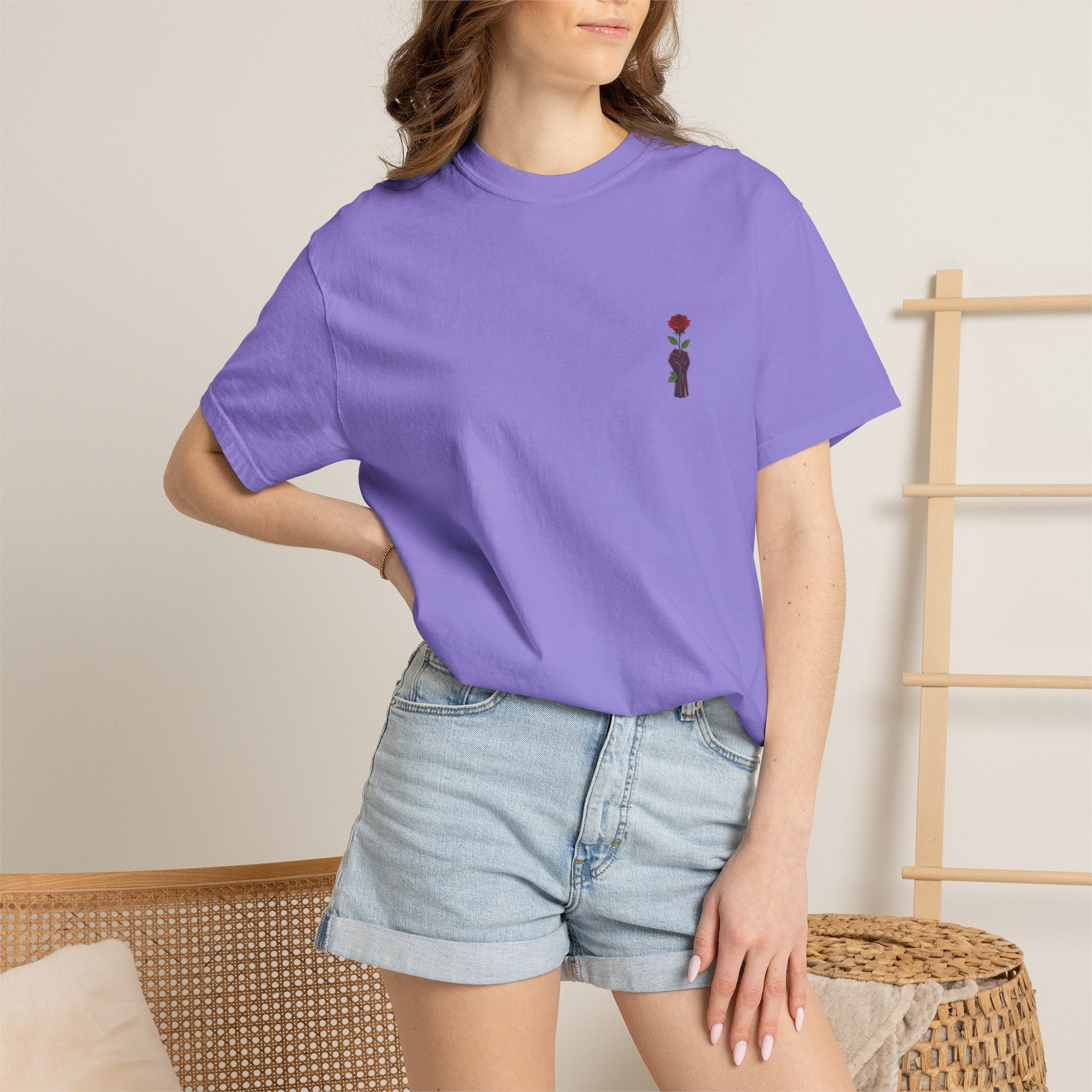 Stronger Than the Storm — Rose Fist Graphic T-Shirt | Good Life Goods - Good Life Goods