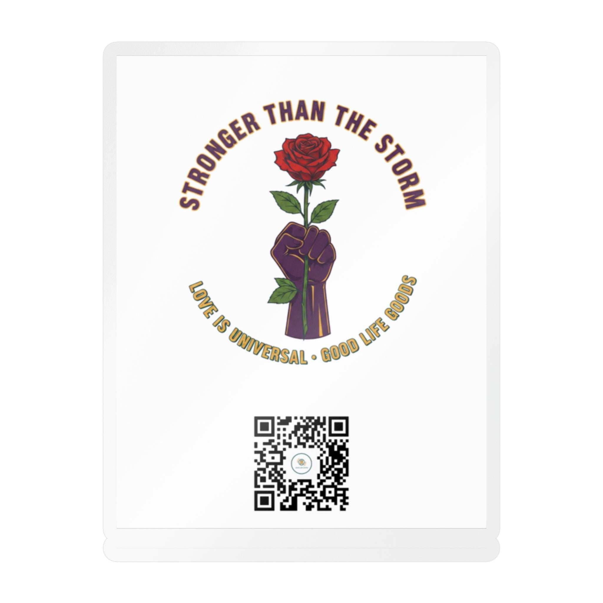 Stronger Than the Storm — Rose Fist Kiss-Cut Vinyl Decal | Good Life Goods - Good Life Goods