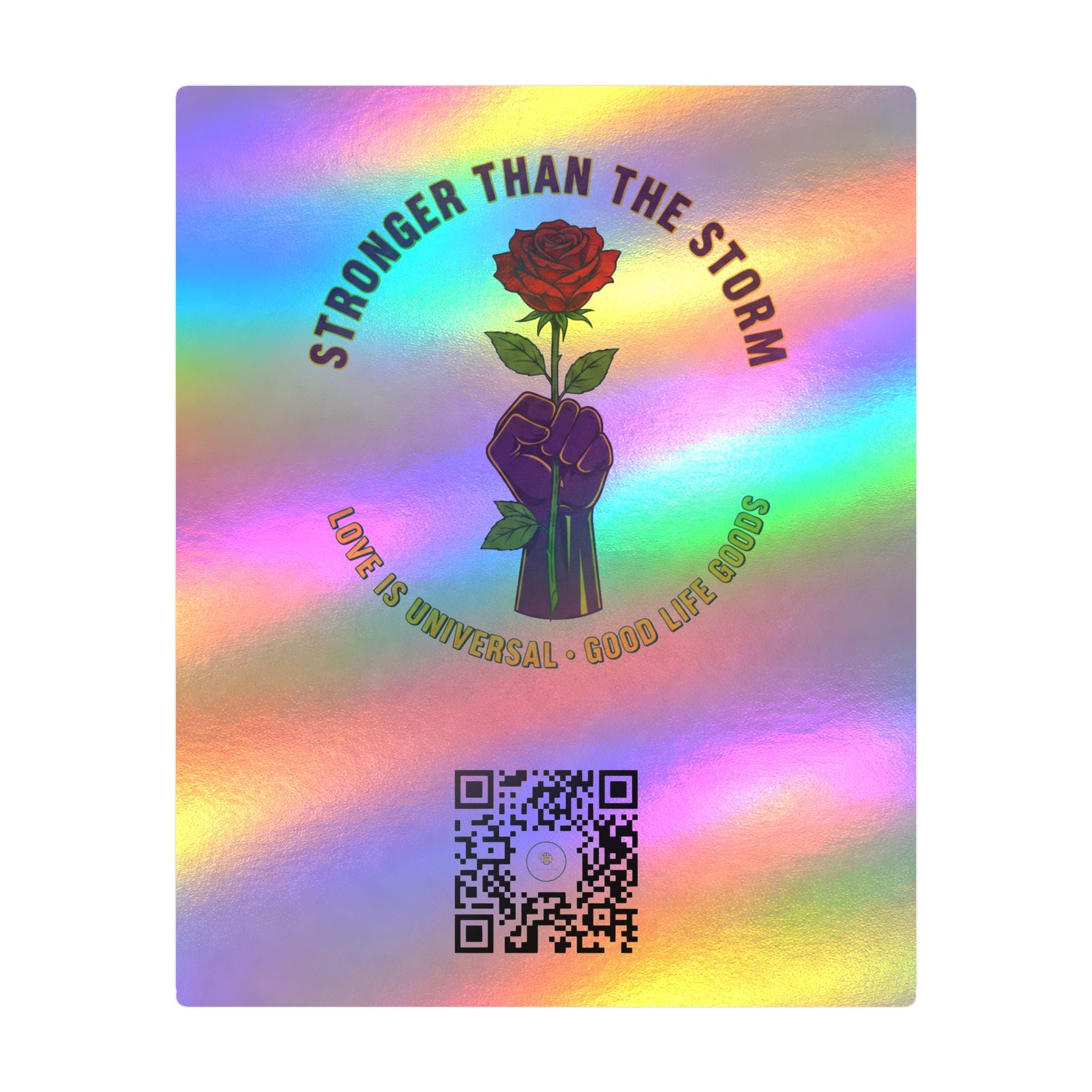 Stronger Than the Storm — Rose Fist Kiss-Cut Vinyl Decal | Good Life Goods - Good Life Goods