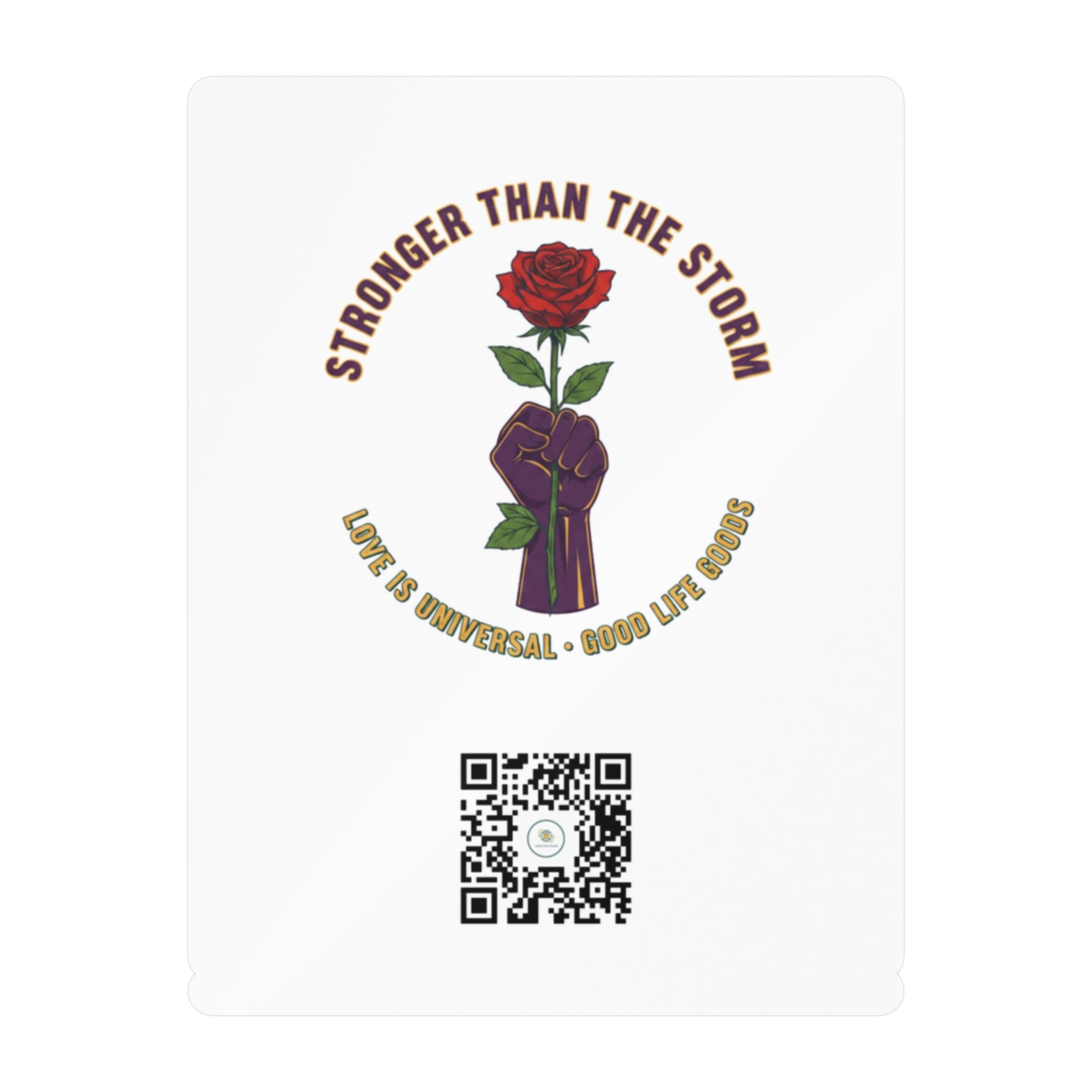 Stronger Than the Storm — Rose Fist Kiss-Cut Vinyl Decal | Good Life Goods - Good Life Goods