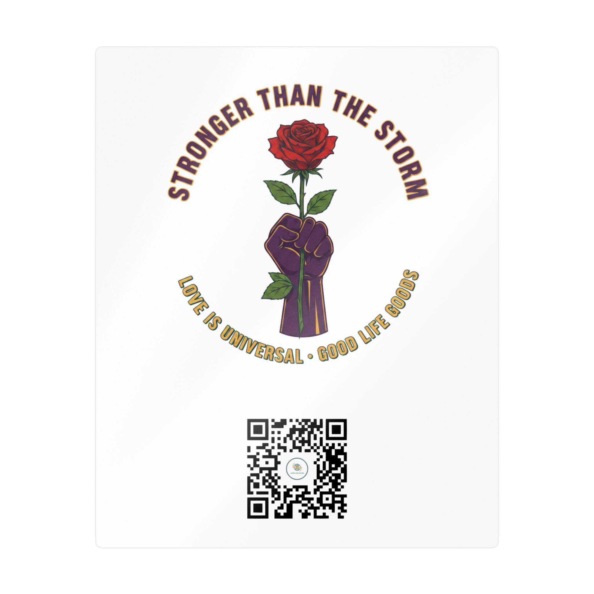 Stronger Than the Storm — Rose Fist Kiss-Cut Vinyl Decal | Good Life Goods - Good Life Goods