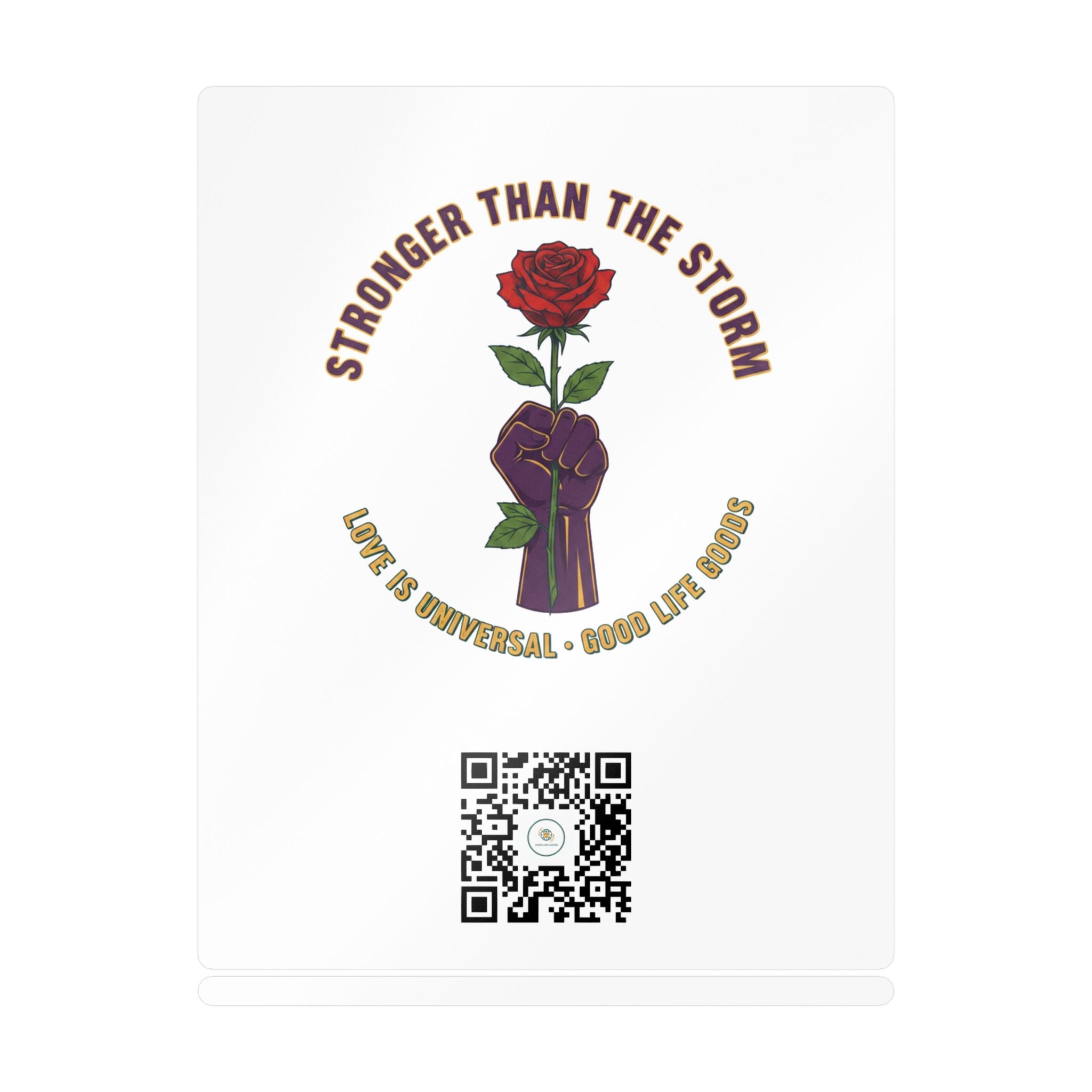 Stronger Than the Storm — Rose Fist Kiss-Cut Vinyl Decal | Good Life Goods - Good Life Goods