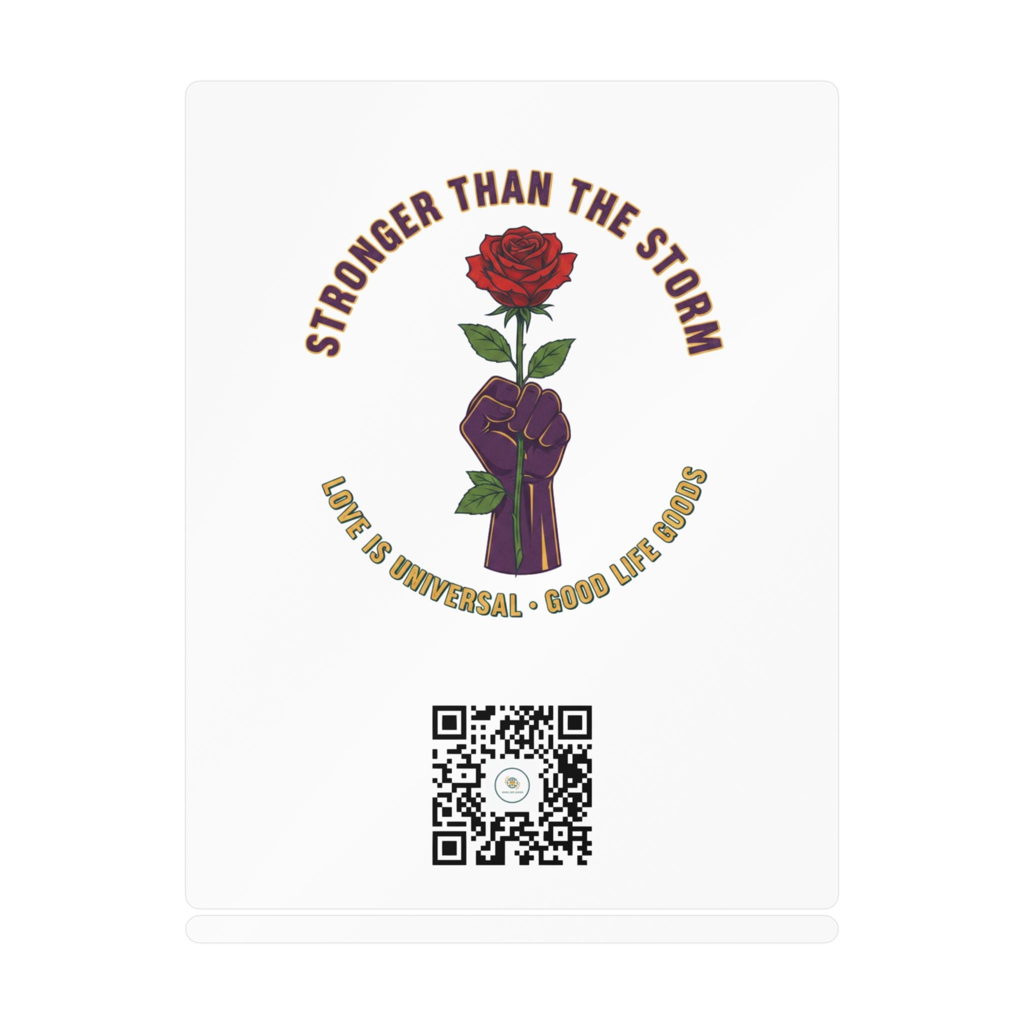 Stronger Than the Storm — Rose Fist Kiss-Cut Vinyl Decal | Good Life Goods - Good Life Goods