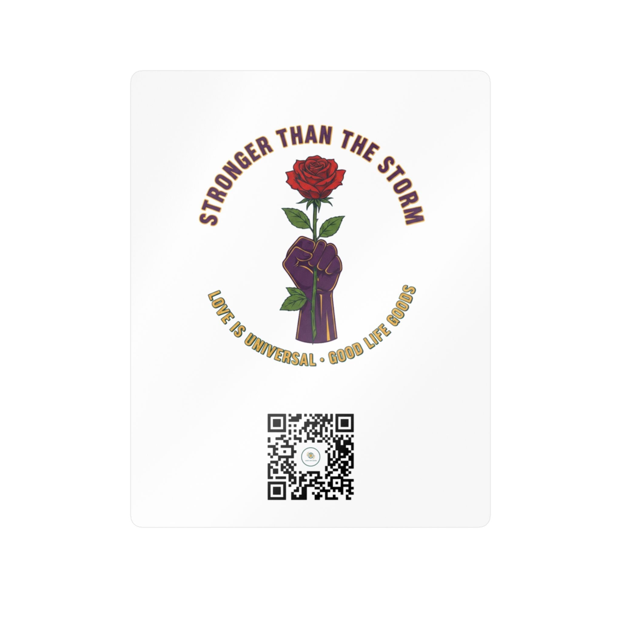 Stronger Than the Storm — Rose Fist Kiss-Cut Vinyl Decal | Good Life Goods - Good Life Goods