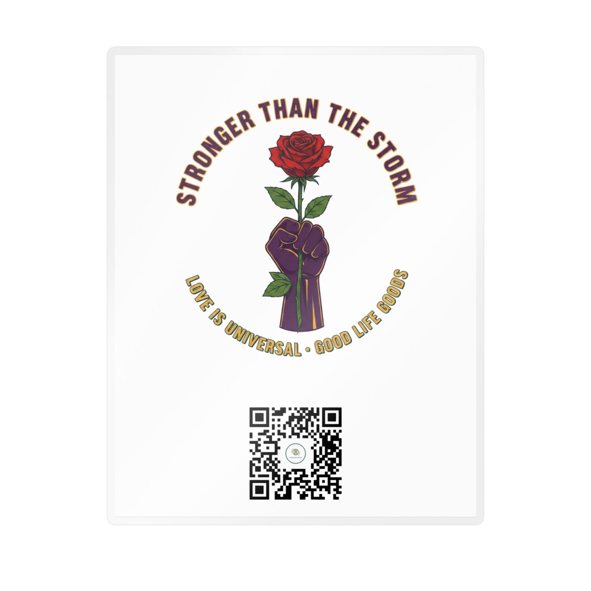 Stronger Than the Storm — Rose Fist Kiss-Cut Vinyl Decal | Good Life Goods - Good Life Goods