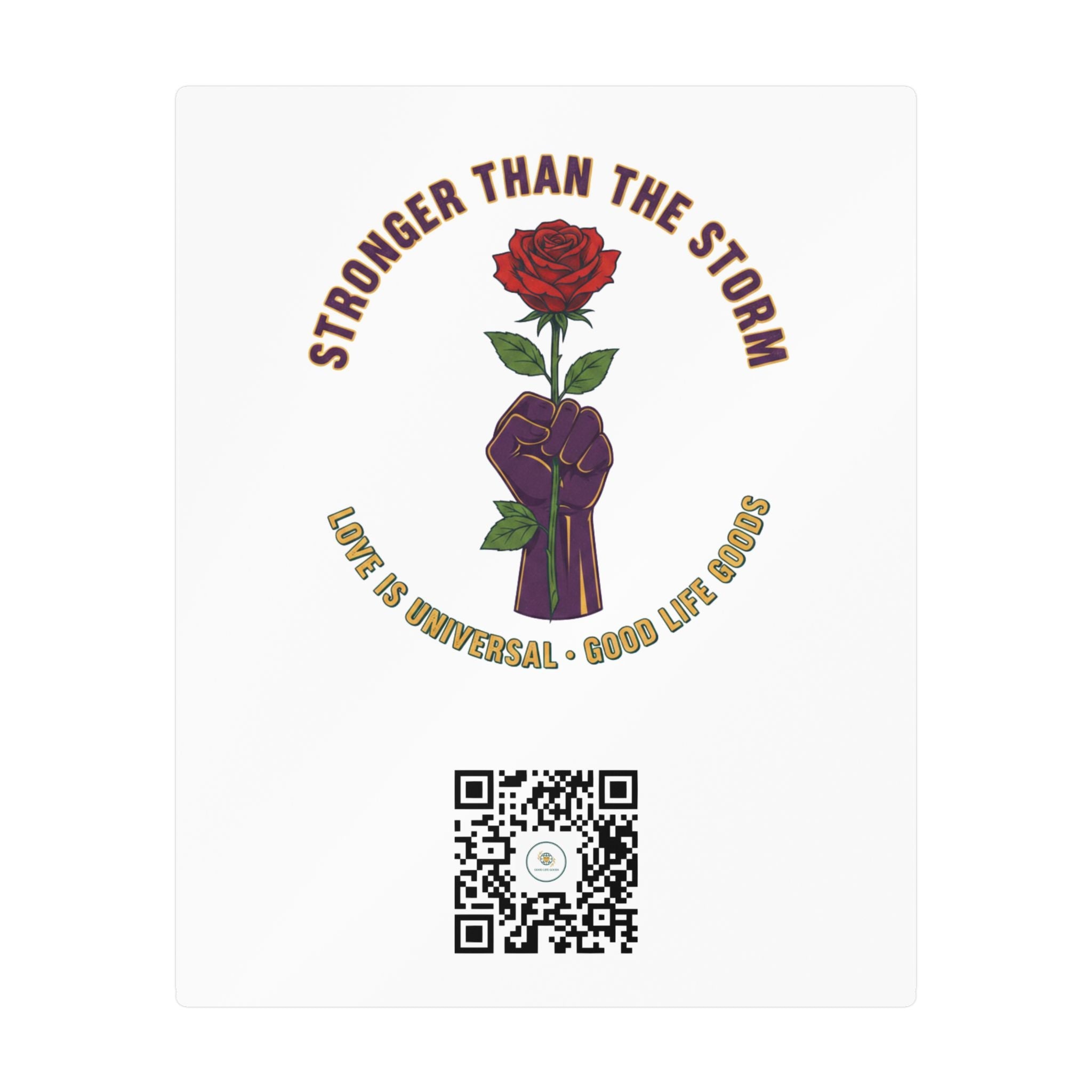Stronger Than the Storm — Rose Fist Kiss-Cut Vinyl Decal | Good Life Goods - Good Life Goods