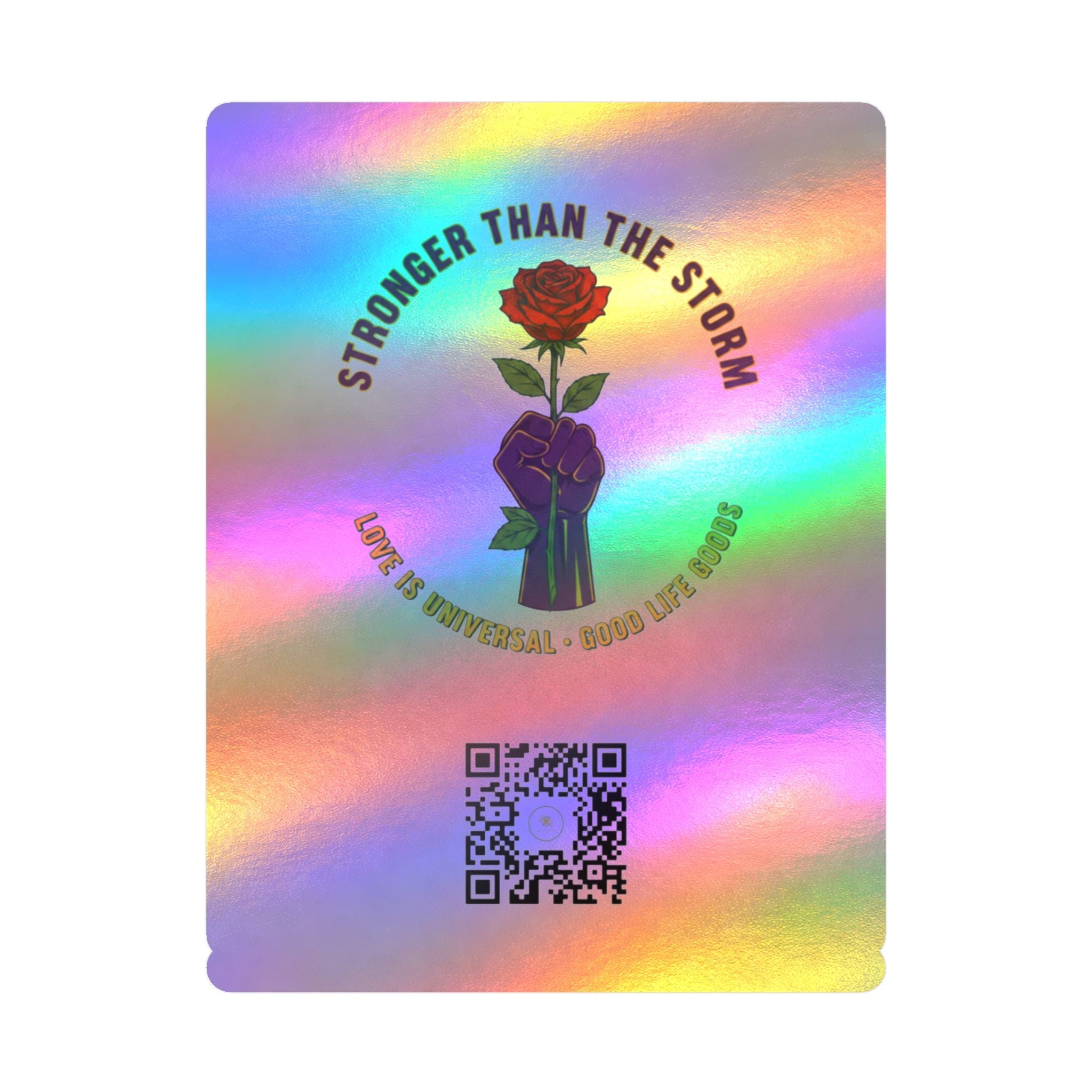 Stronger Than the Storm — Rose Fist Kiss-Cut Vinyl Decal | Good Life Goods - Good Life Goods