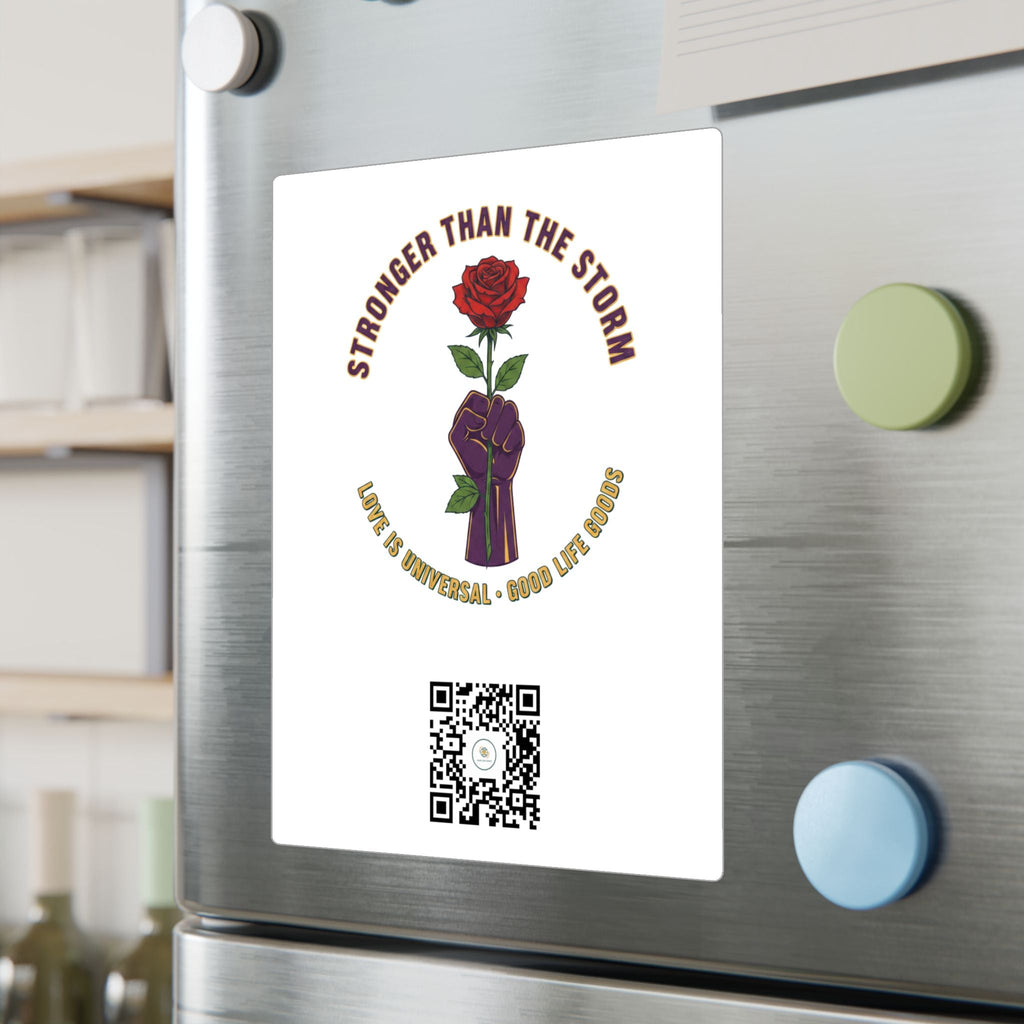 Stronger Than the Storm — Rose Fist Kiss-Cut Vinyl Decal | Good Life Goods - Good Life Goods