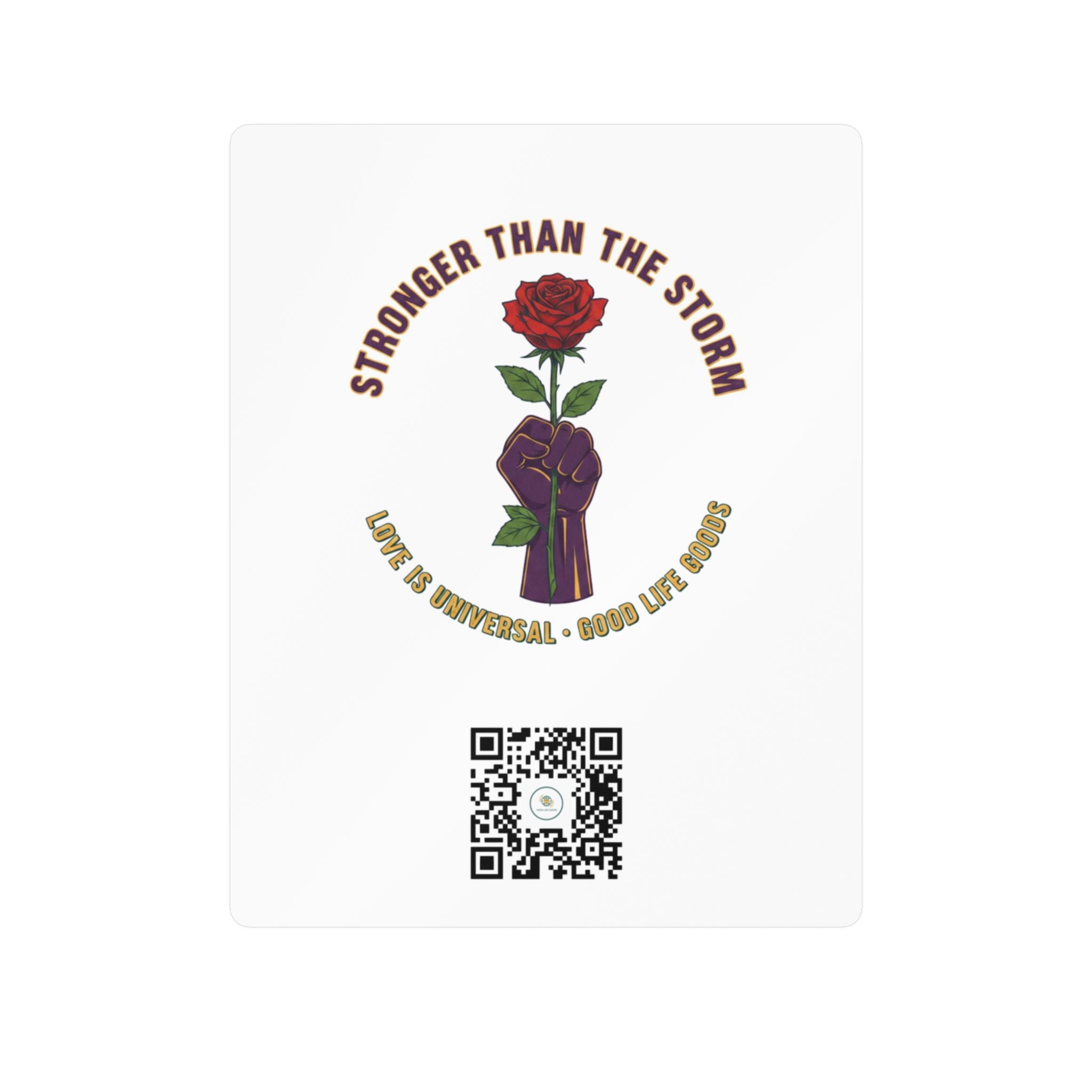 Stronger Than the Storm — Rose Fist Kiss-Cut Vinyl Decal | Good Life Goods - Good Life Goods