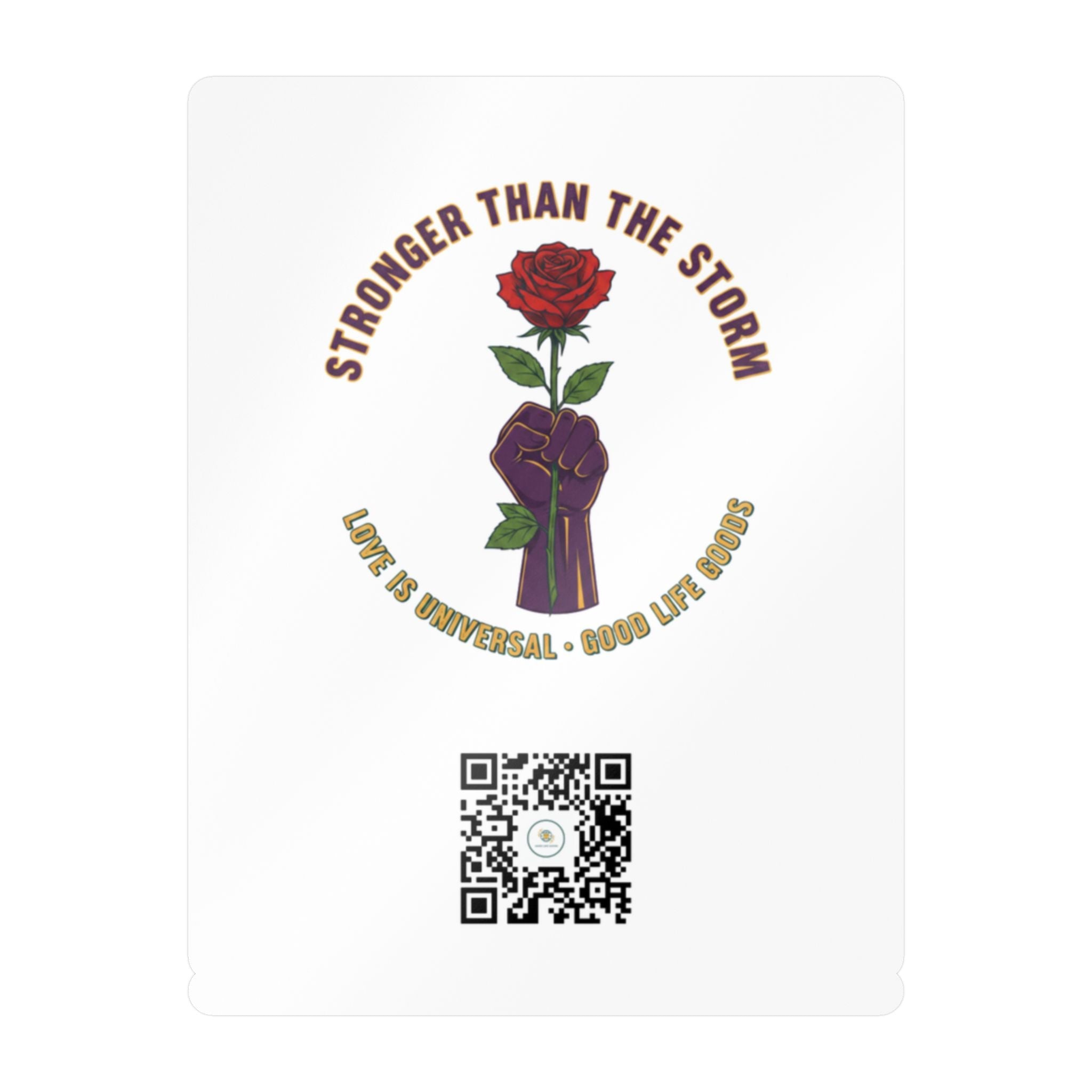 Stronger Than the Storm — Rose Fist Kiss-Cut Vinyl Decal | Good Life Goods - Good Life Goods