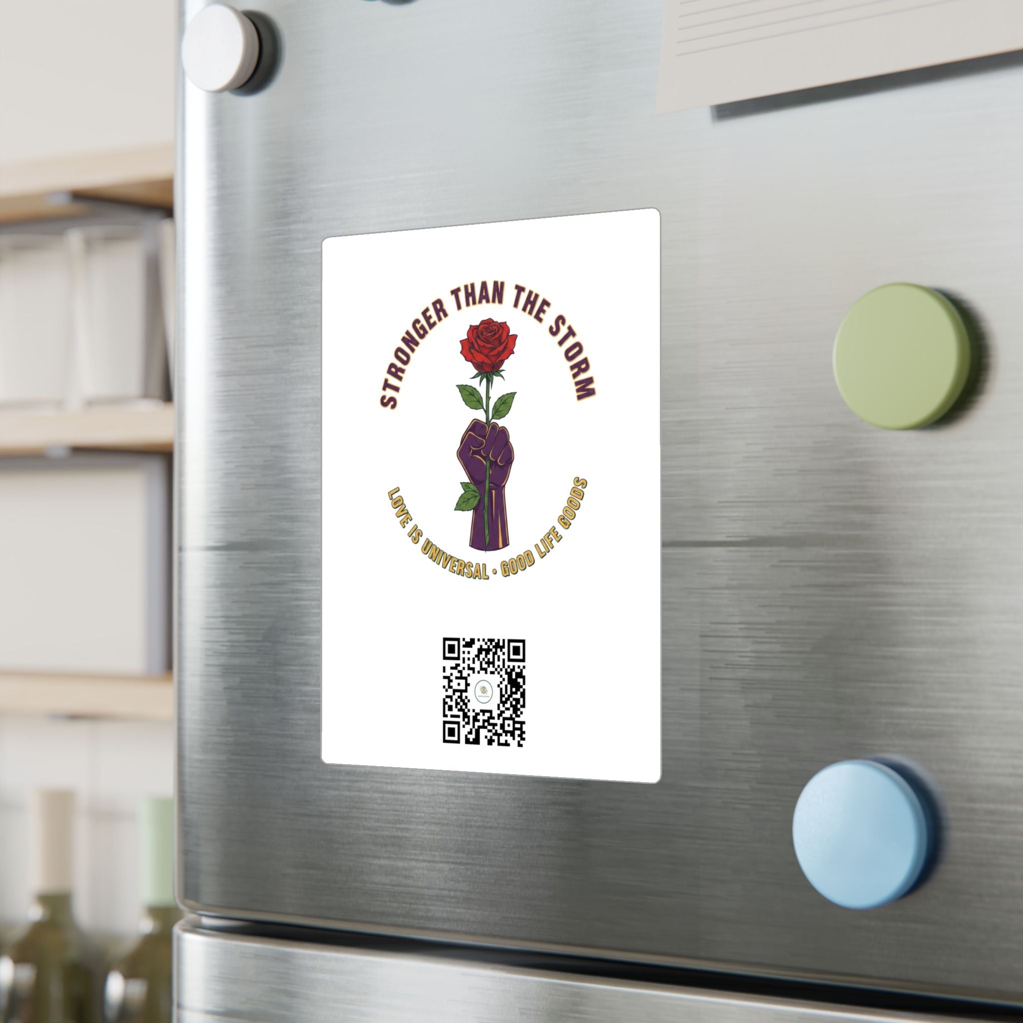 Stronger Than the Storm — Rose Fist Kiss-Cut Vinyl Decal | Good Life Goods - Good Life Goods
