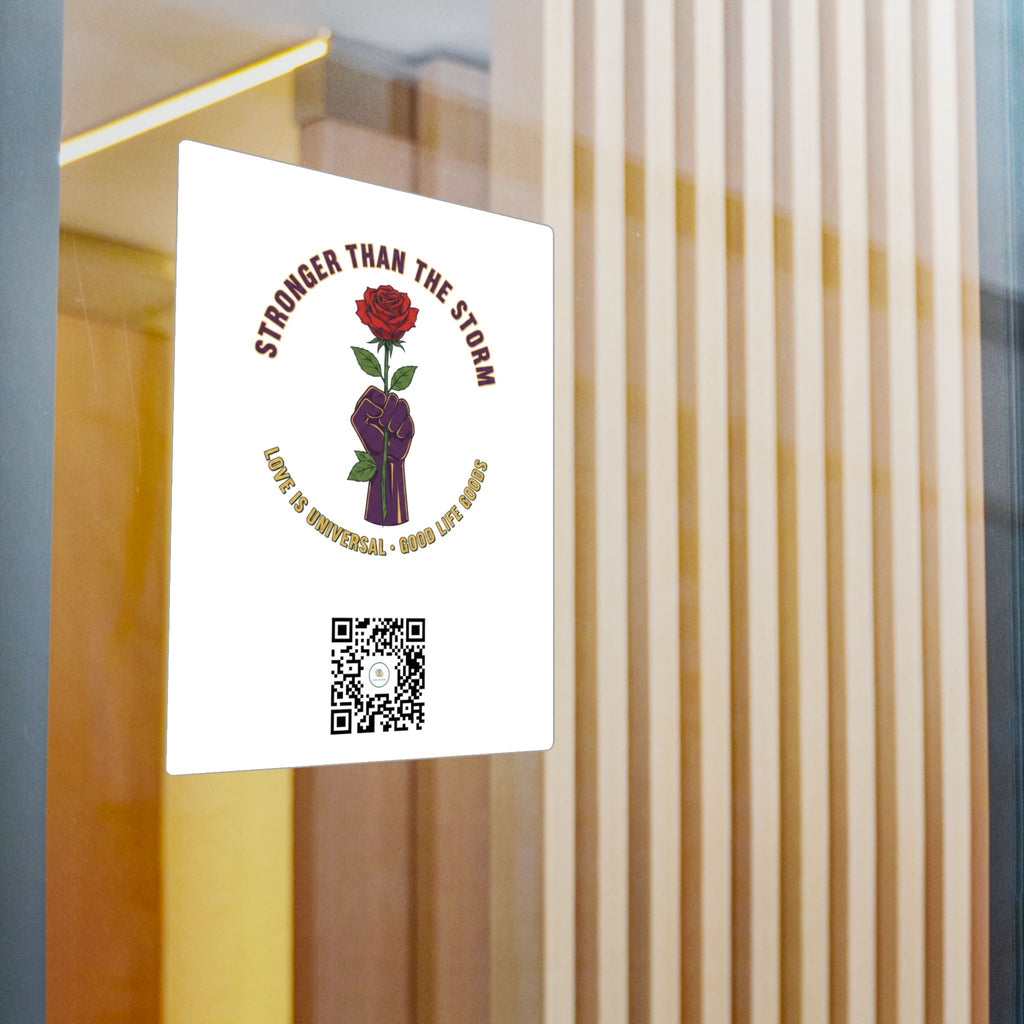 Stronger Than the Storm — Rose Fist Kiss-Cut Vinyl Decal | Good Life Goods - Good Life Goods