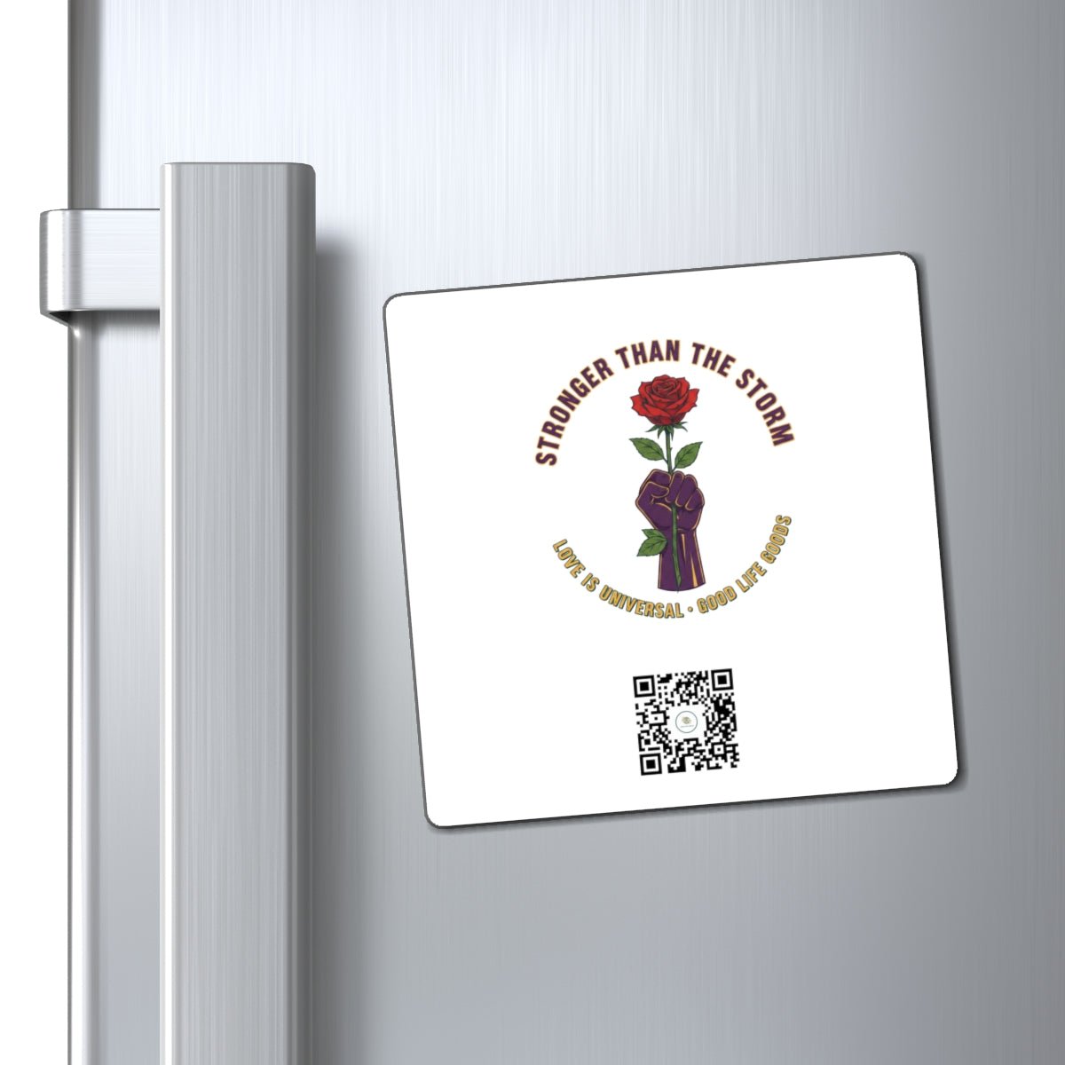 Stronger Than the Storm — Rose & Fist Resilience Fridge Magnet | Good Life Goods - Good Life Goods