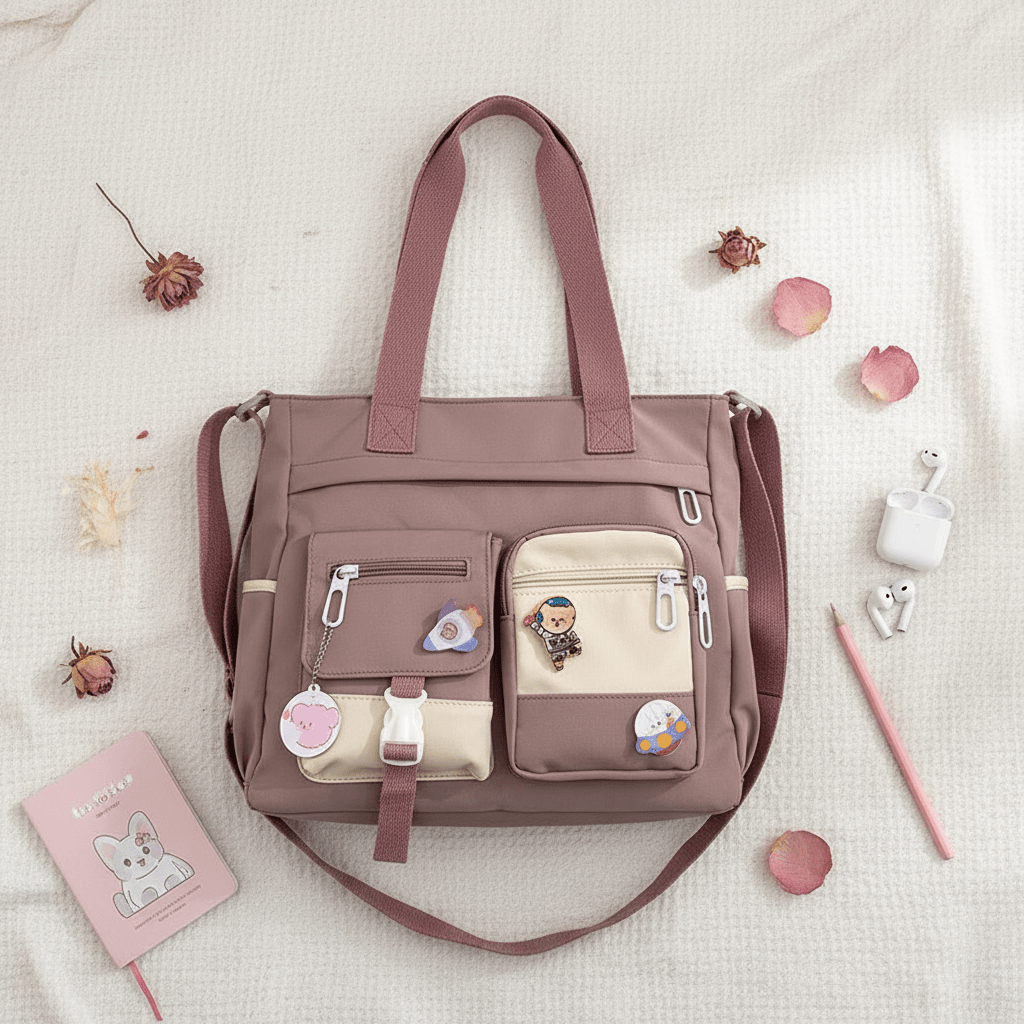 Student Nylon Tote – Lightweight Everyday Campus Bag - Good Life Goods