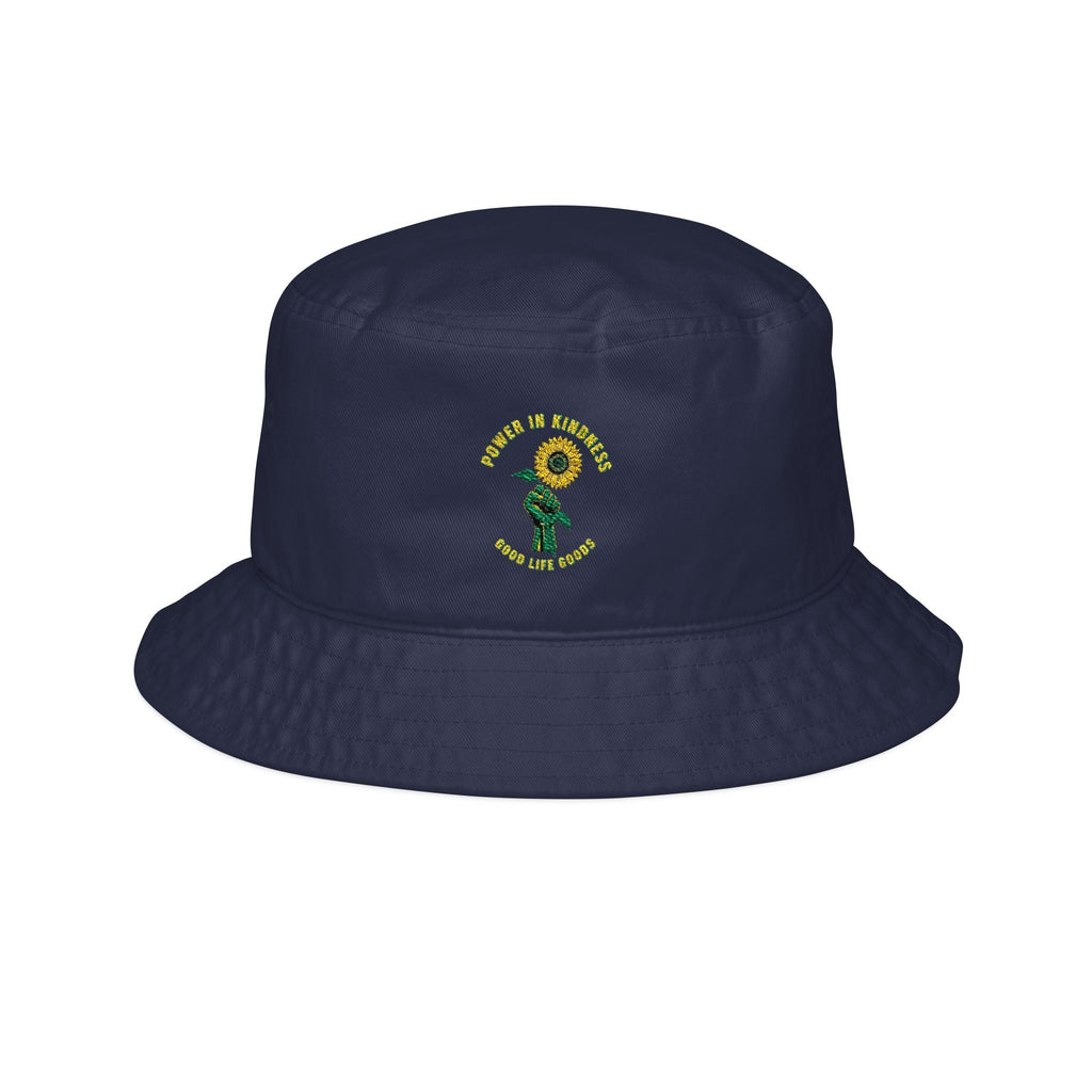 Sunflower Ribbon Bucket Hat — Cancer Awareness Floral Embroidered Hat - Good Life Goods