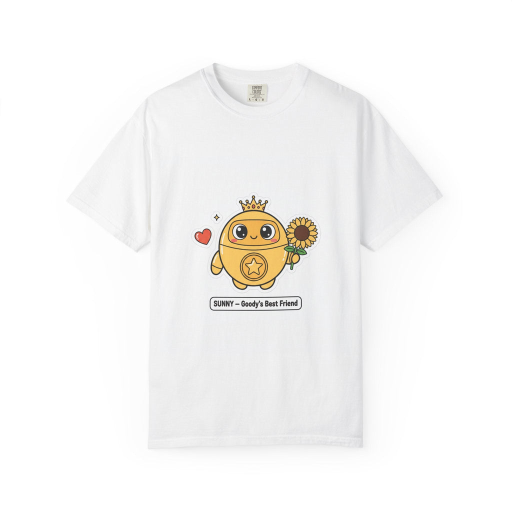 Sunny Robot T-Shirt — "Sunny: Goody's Best Friend" Cute Sunflower Character Tee - Good Life Goods