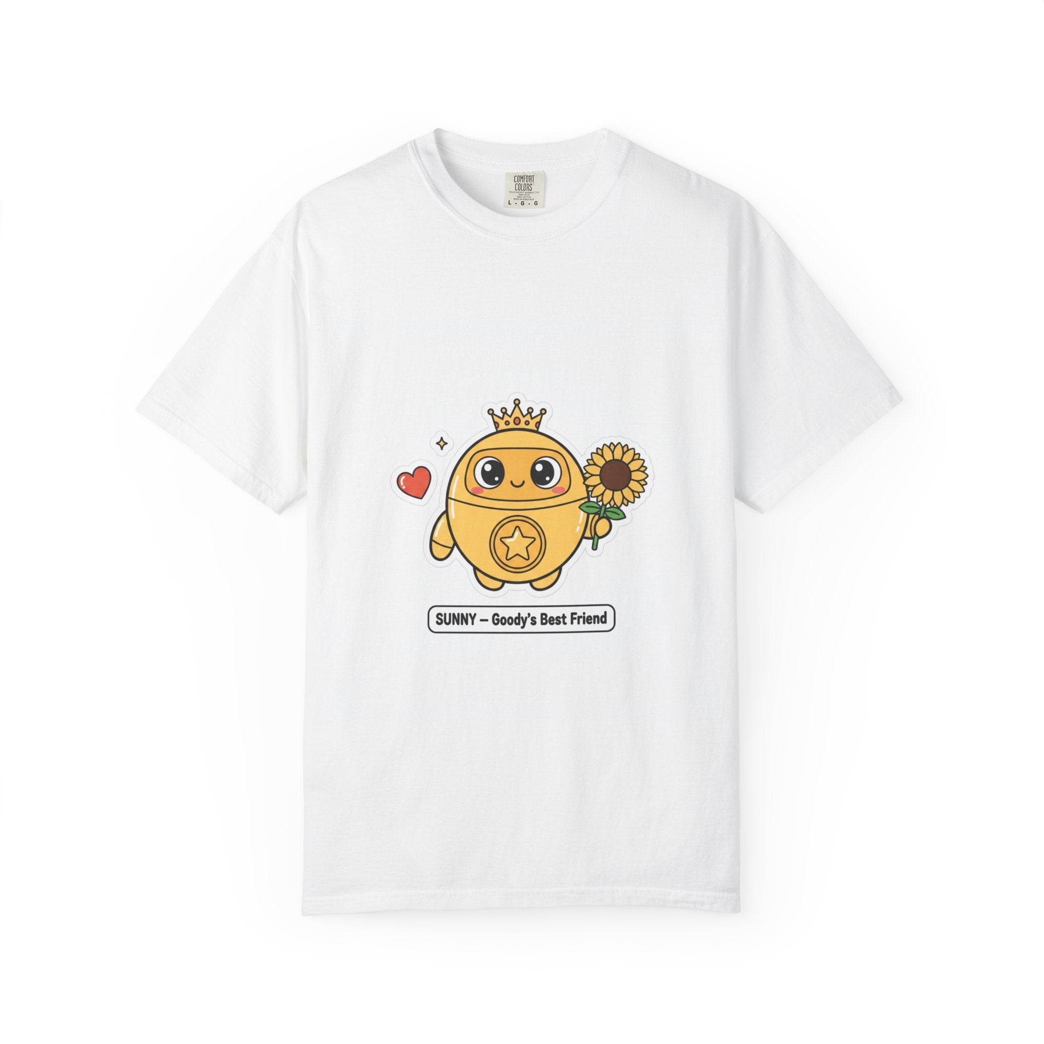Sunny Robot T-Shirt — "Sunny: Goody's Best Friend" Cute Sunflower Character Tee - Good Life Goods