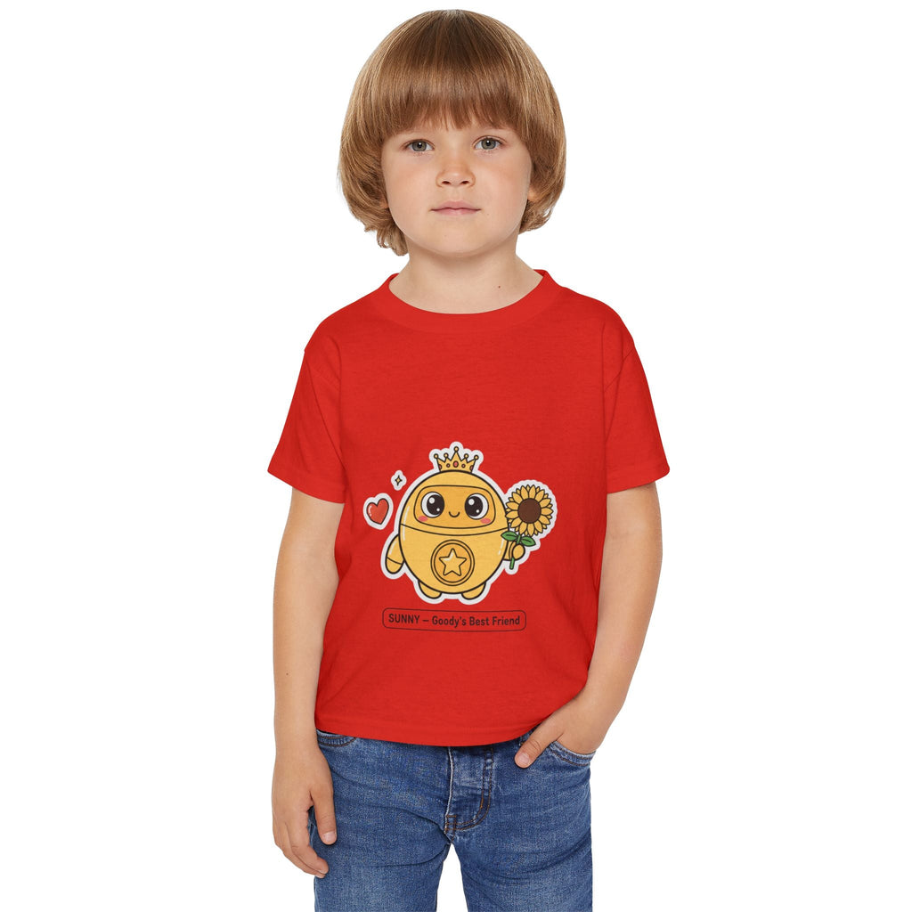 Sunny Robot Toddler T-Shirt | Goody's Best Friend Sunflower Character Tee - Good Life Goods