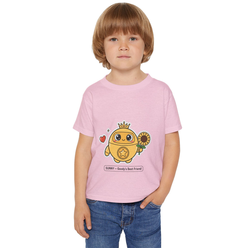 Sunny Robot Toddler T-Shirt | Goody's Best Friend Sunflower Character Tee - Good Life Goods