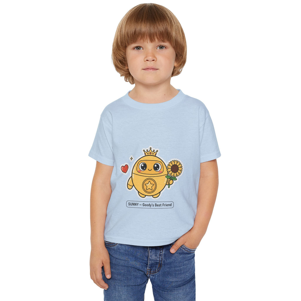 Sunny Robot Toddler T-Shirt | Goody's Best Friend Sunflower Character Tee - Good Life Goods