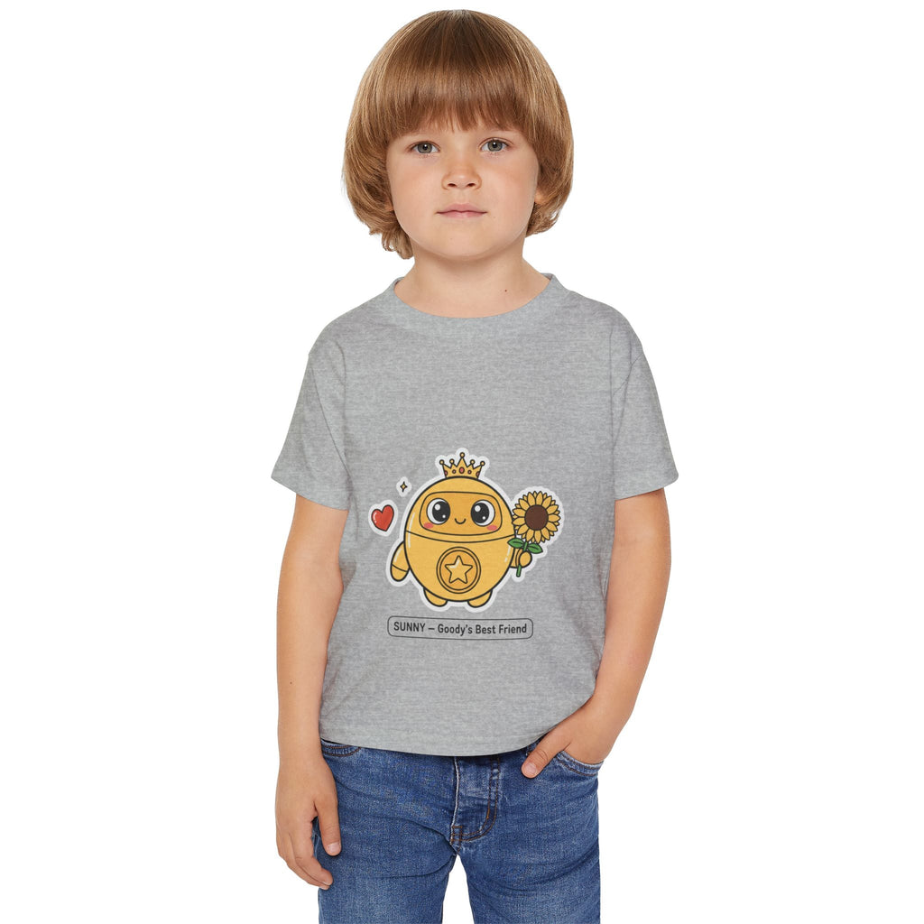 Sunny Robot Toddler T-Shirt | Goody's Best Friend Sunflower Character Tee - Good Life Goods