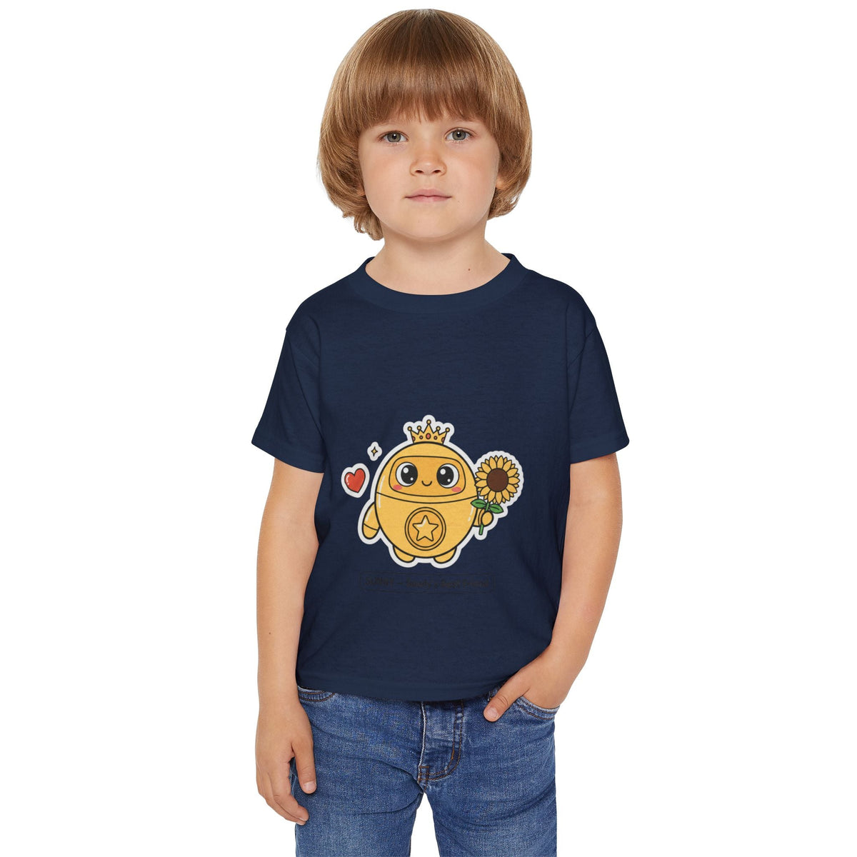 Sunny Robot Toddler T-Shirt | Goody's Best Friend Sunflower Character Tee - Good Life Goods