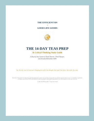 The 14-Day TEAS Prep & Critical Thinking Study Guide — Full-Color Printed Edition - Good Life Goods