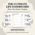 Ultimate Life Dashboard Notion Template, All-in-One Digital Planner (PDF Download) - Good Life Goods
