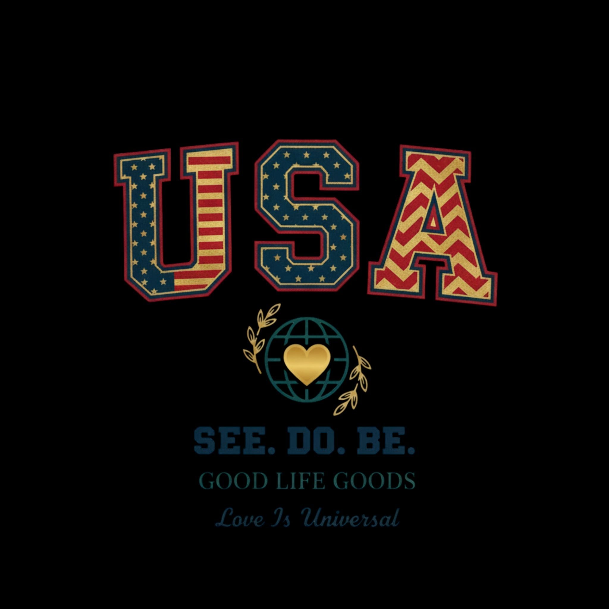 USA Explorer Sling Bag — Embroidered "SEE. DO. BE." Travel Crossbody - Good Life Goods