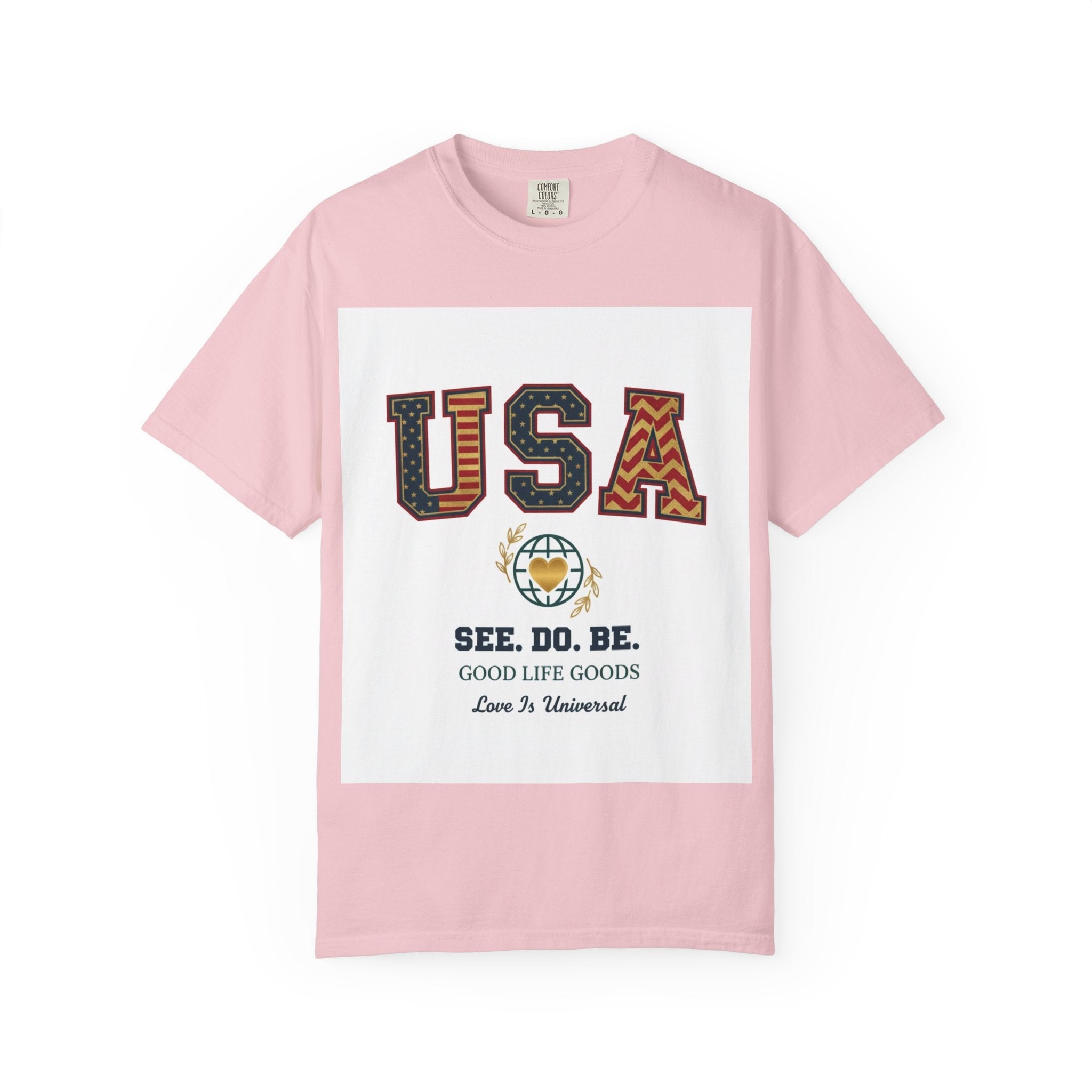 USA Graphic T-Shirt — SEE. DO. BE. Vintage Patriotic Tee - Good Life Goods