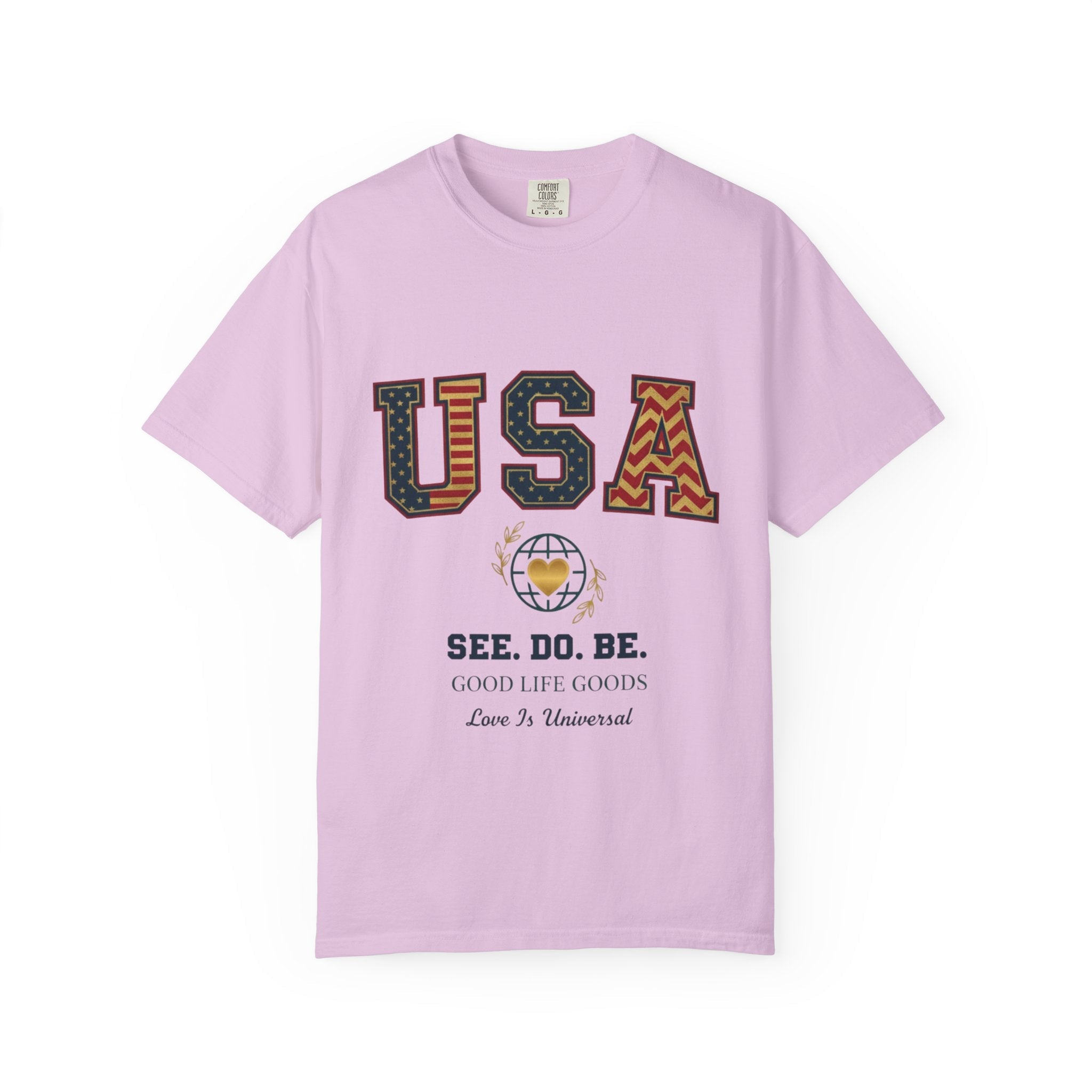USA Graphic T-Shirt — SEE. DO. BE. Vintage Patriotic Tee - Good Life Goods