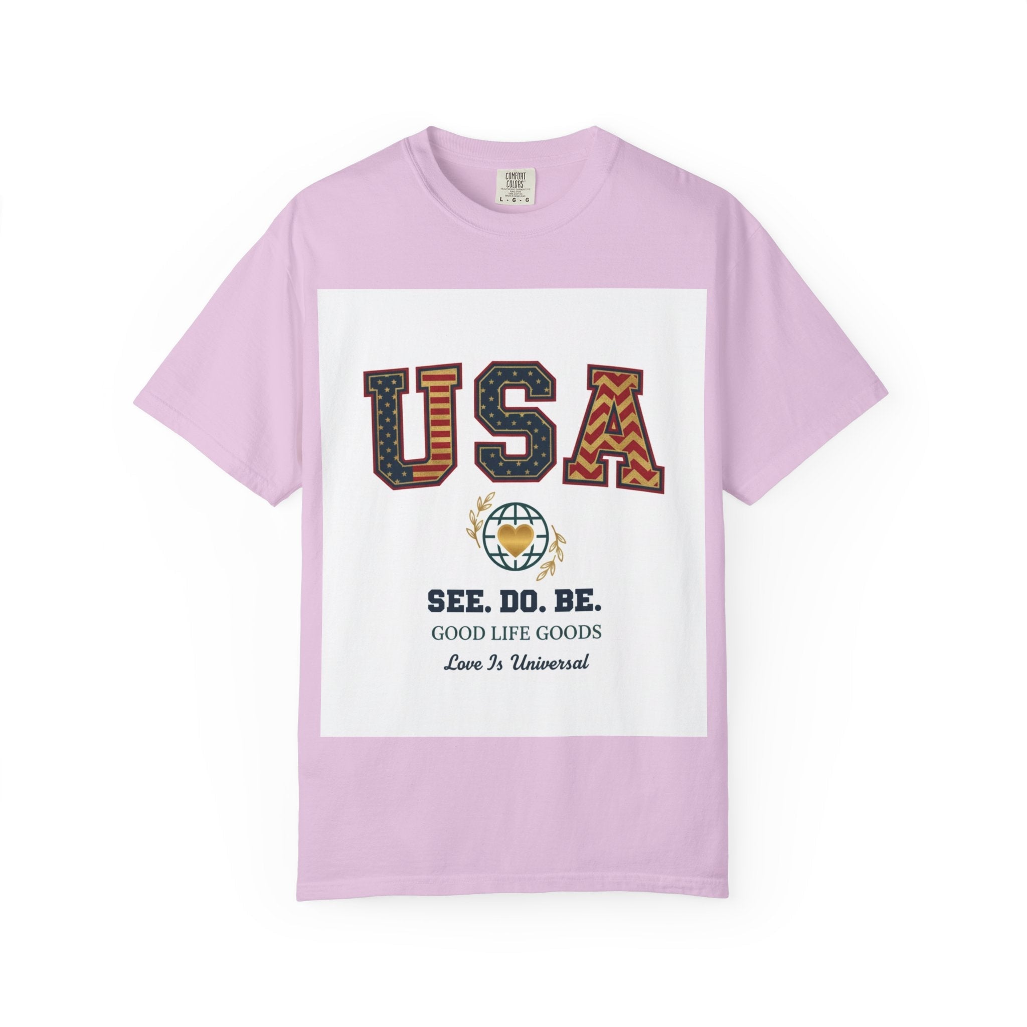 USA Graphic T-Shirt — SEE. DO. BE. Vintage Patriotic Tee - Good Life Goods