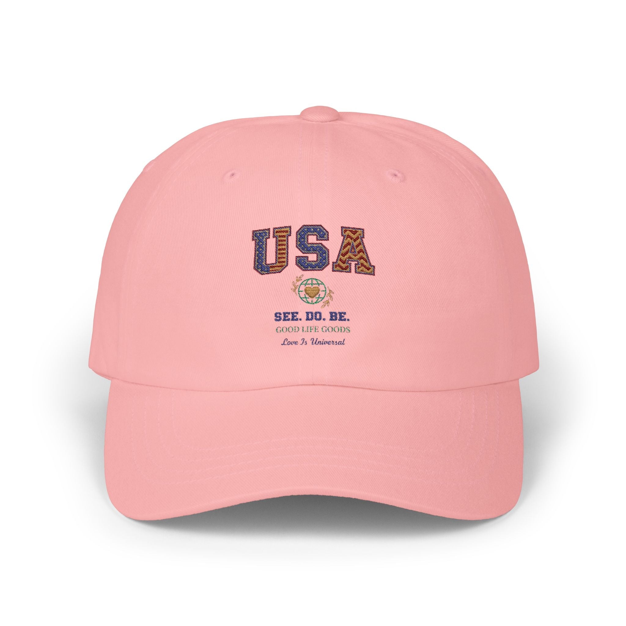 USA SEE. DO. BE. Dad Cap — Vintage Americana Embroidered Baseball Hat - Good Life Goods