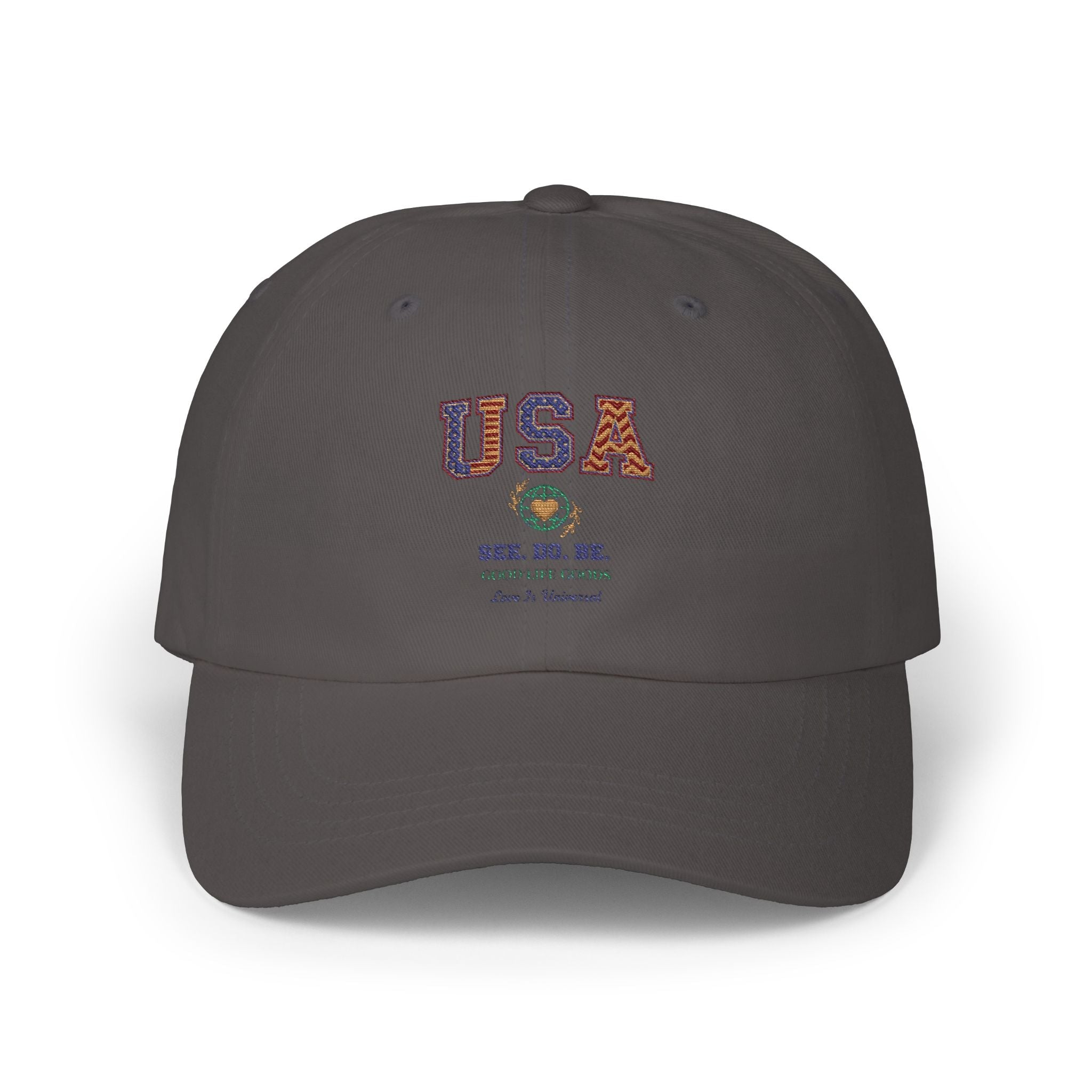 USA SEE. DO. BE. Dad Cap — Vintage Americana Embroidered Baseball Hat - Good Life Goods
