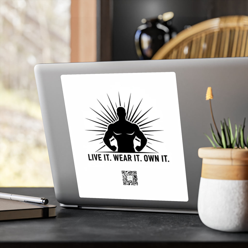 Vinyl Decal — 'Live It. Wear It. Own It.' Motivational Fitness Sticker - Good Life Goods