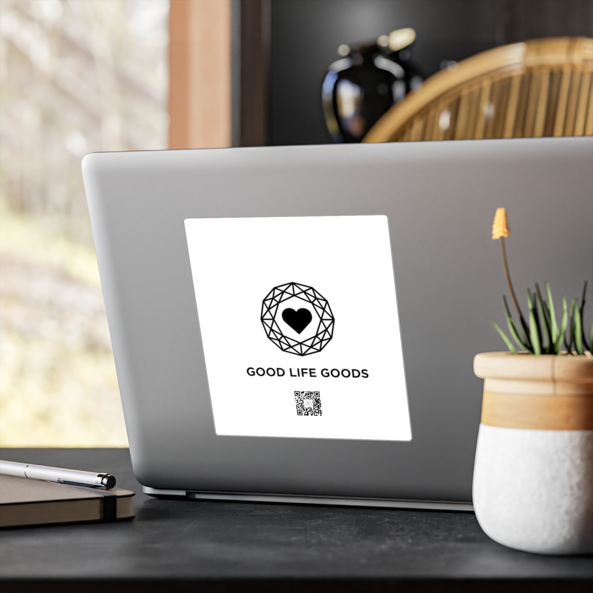 Vinyl Decal Sticker — 'Good Life Goods' Logo Kiss-Cut Sticker (Waterproof, Window-Ready) - Good Life Goods