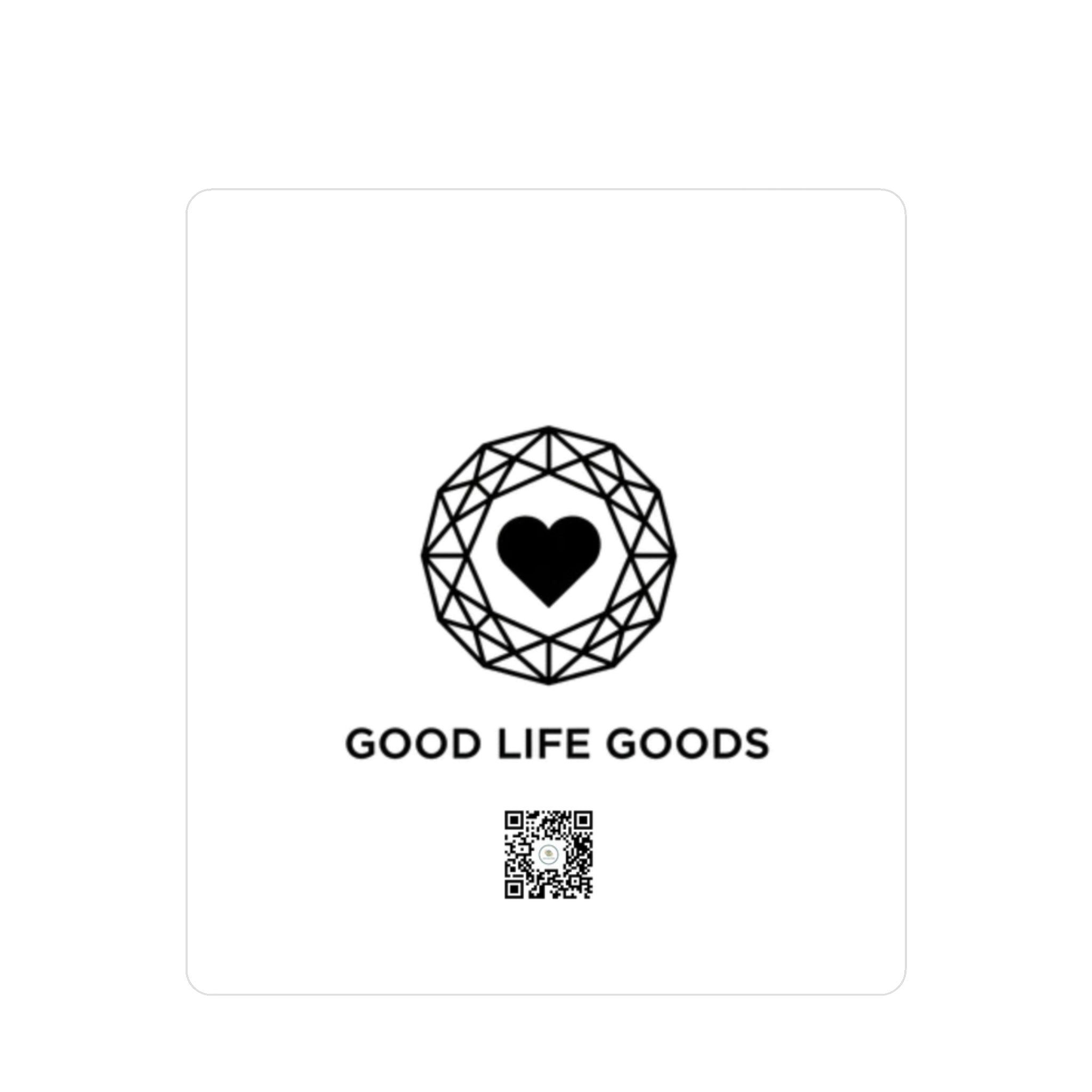 Vinyl Decal Sticker — 'Good Life Goods' Logo Kiss-Cut Sticker (Waterproof, Window-Ready) - Good Life Goods