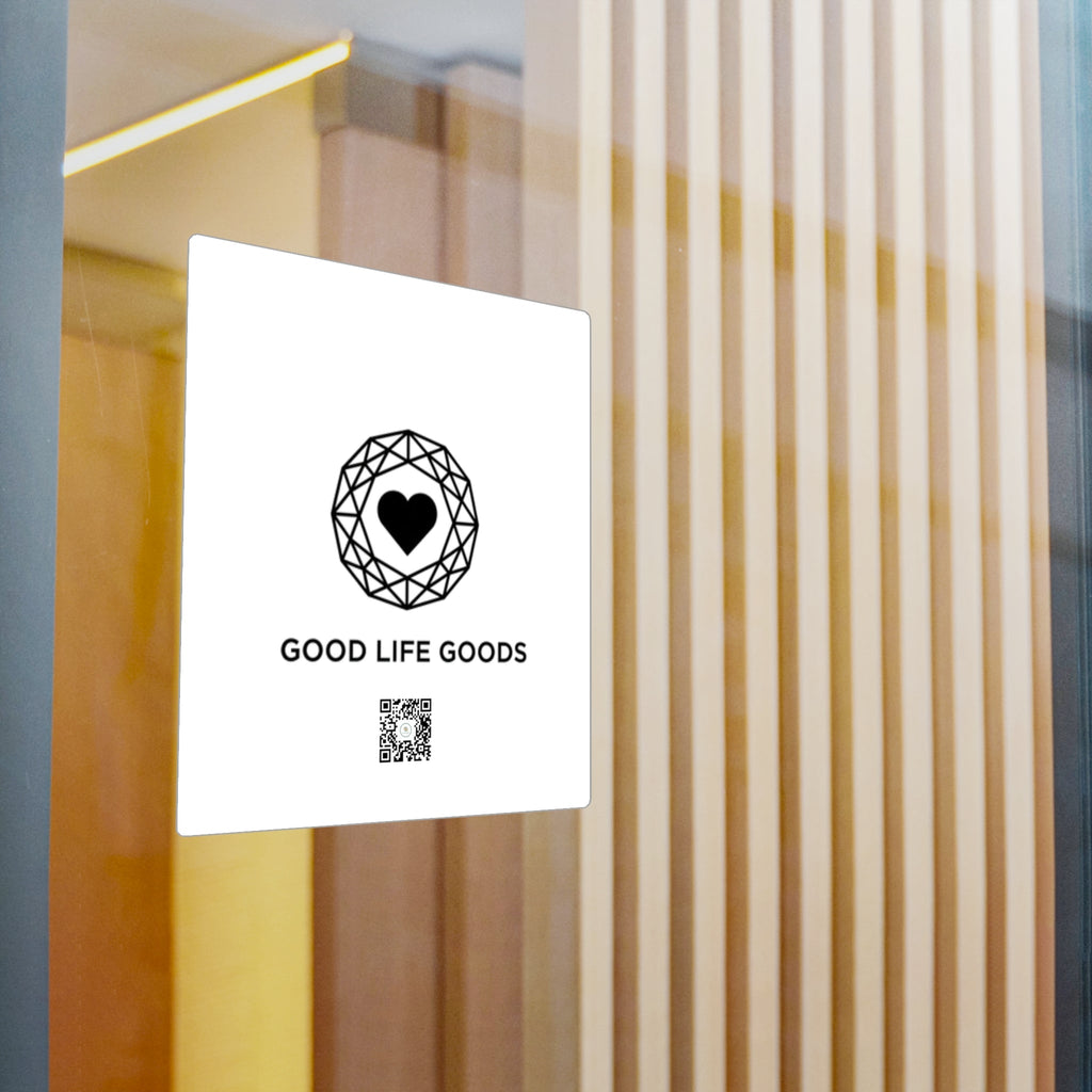 Vinyl Decal Sticker — 'Good Life Goods' Logo Kiss-Cut Sticker (Waterproof, Window-Ready) - Good Life Goods