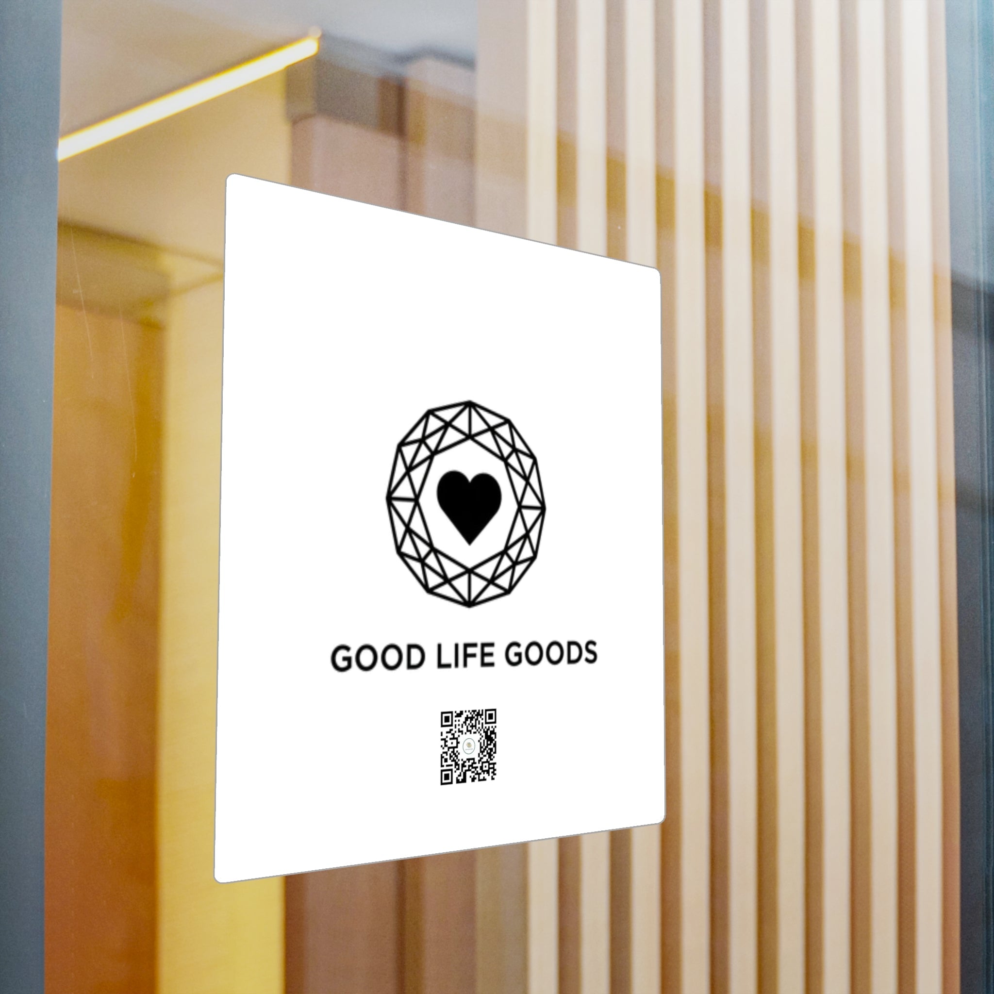 Vinyl Decal Sticker — 'Good Life Goods' Logo Kiss-Cut Sticker (Waterproof, Window-Ready) - Good Life Goods